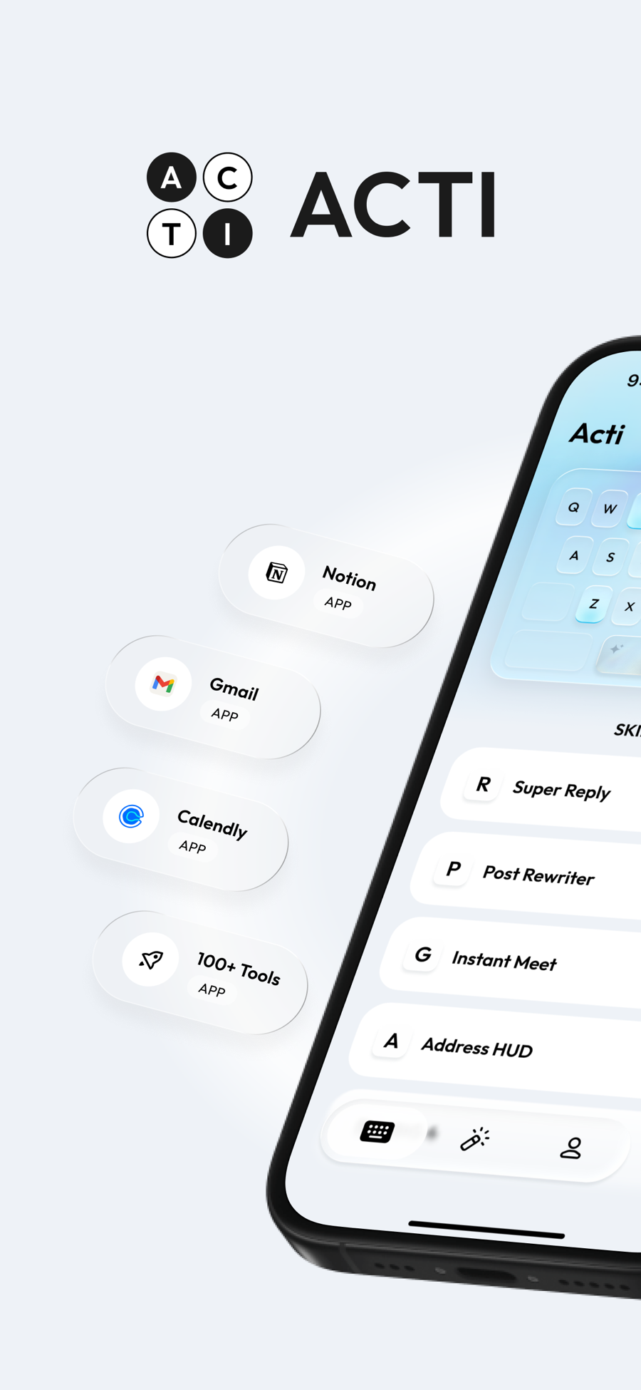 Screenshot of Acti - showing app interface and features