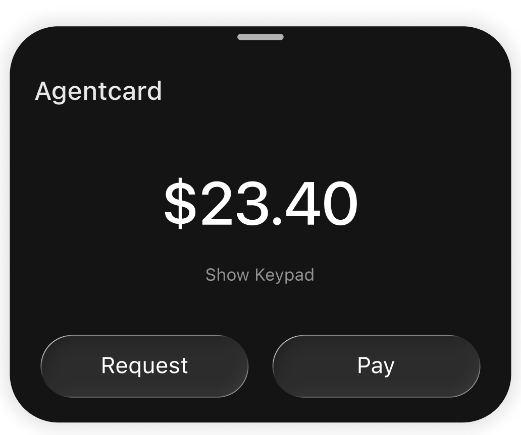 Screenshot of Agentcard - showing app interface and features