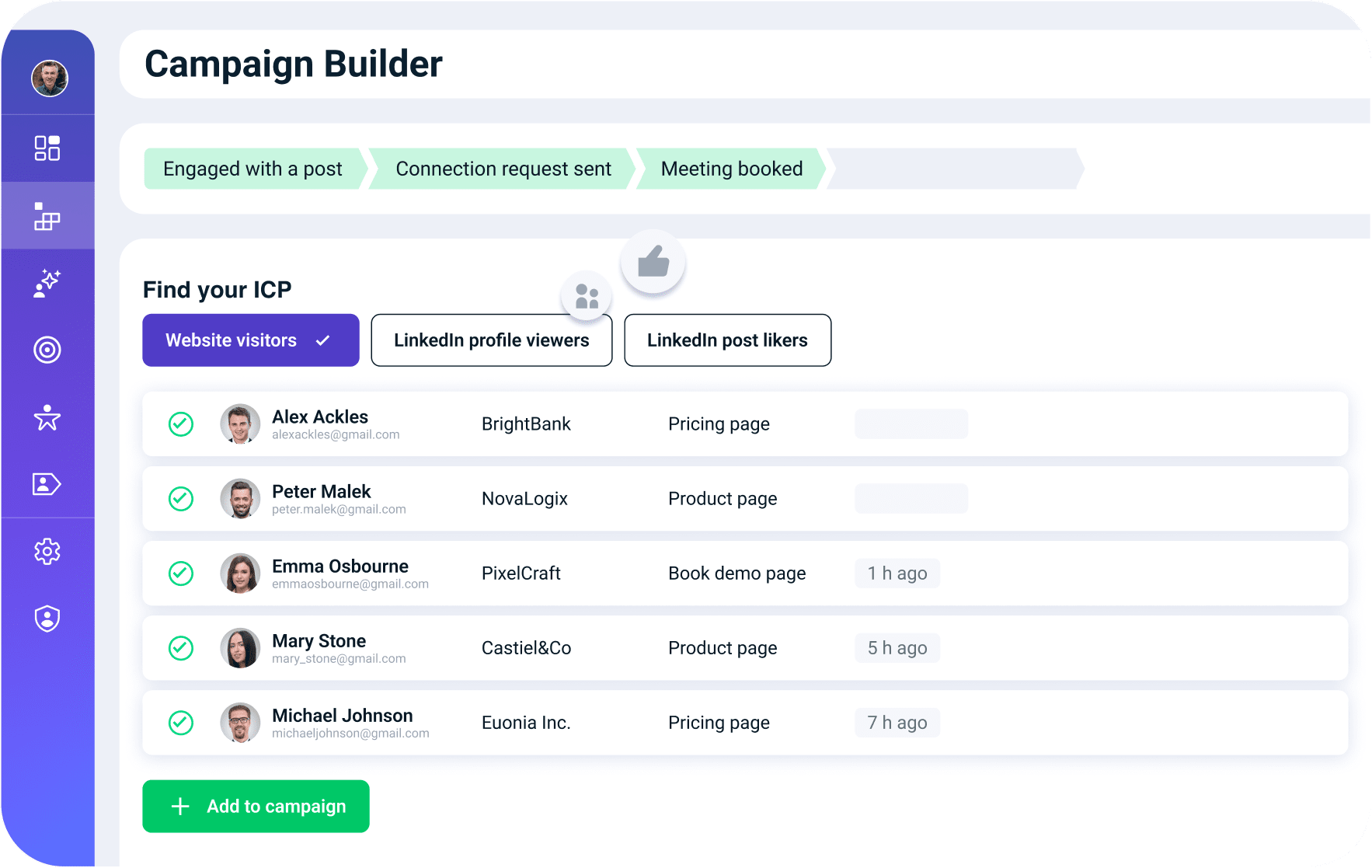 Screenshot of AiSDR - showing app interface and features