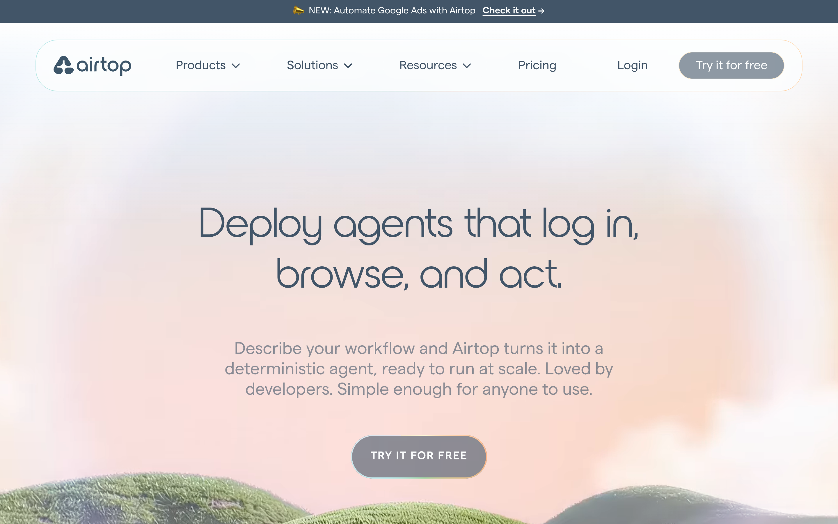 Screenshot of Airtop - showing app interface and features