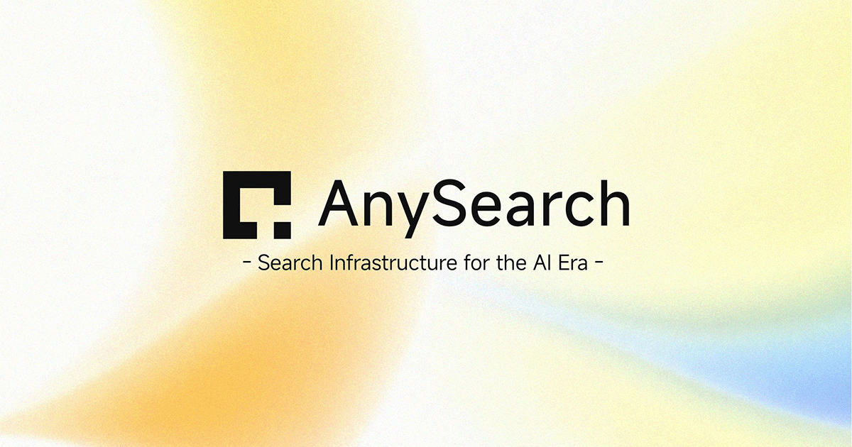 Screenshot of AnySearch - showing app interface and features