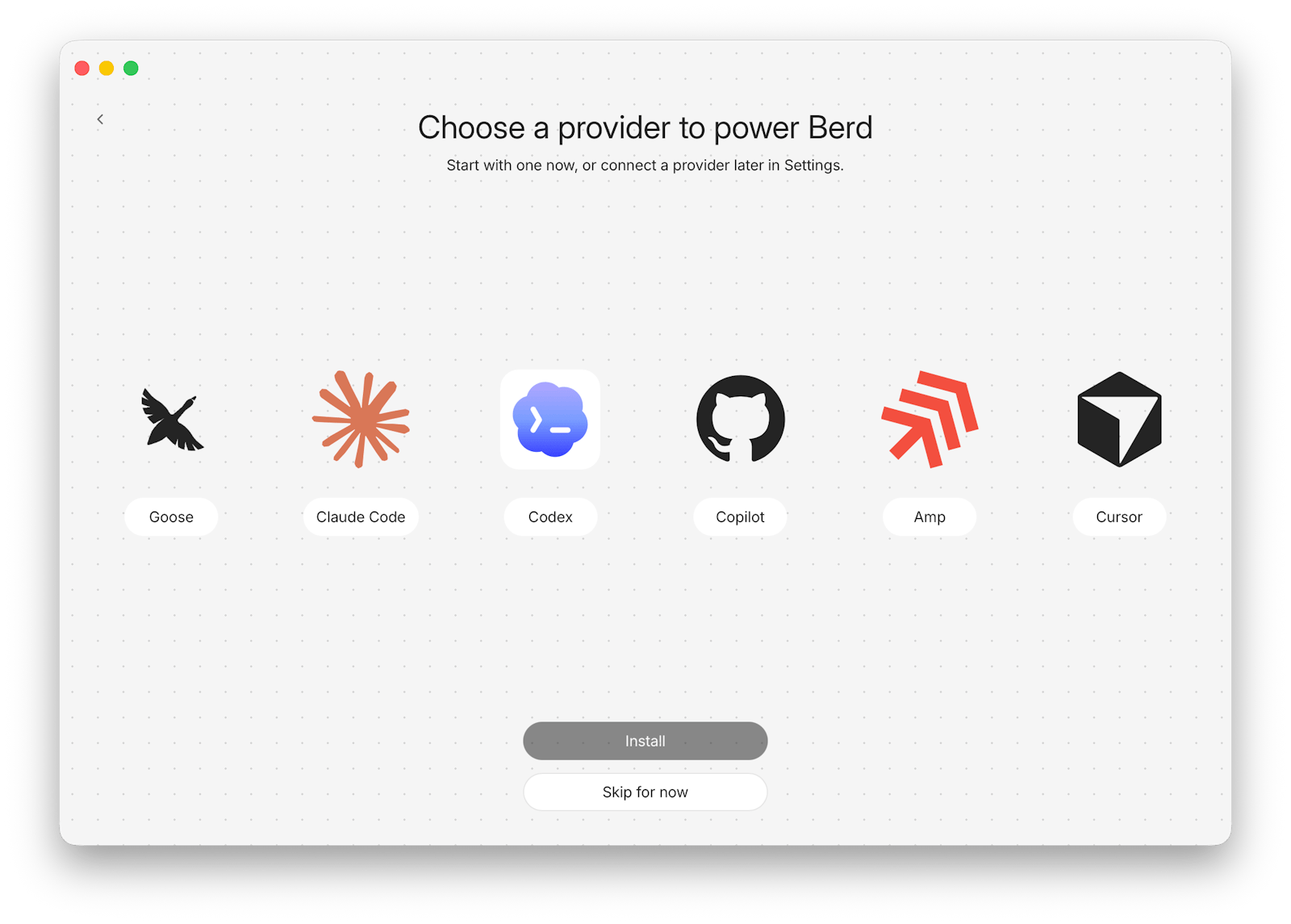 Screenshot of Berd - showing app interface and features
