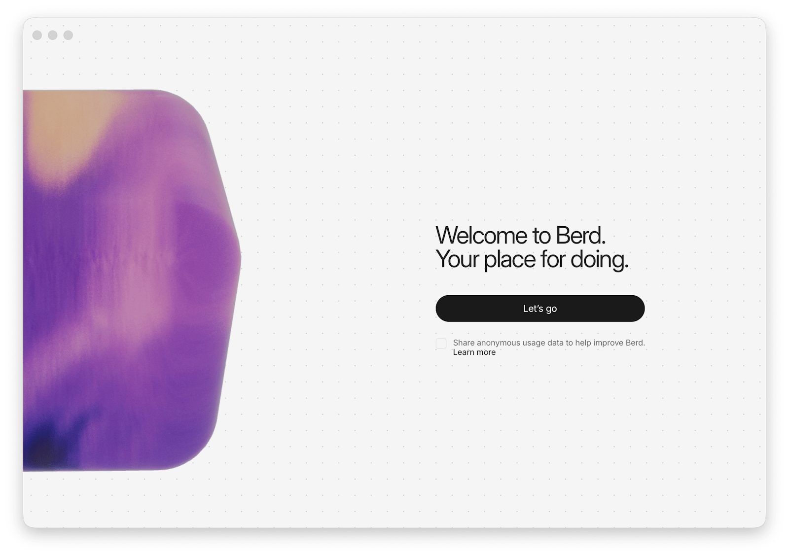 Screenshot of Berd - showing app interface and features