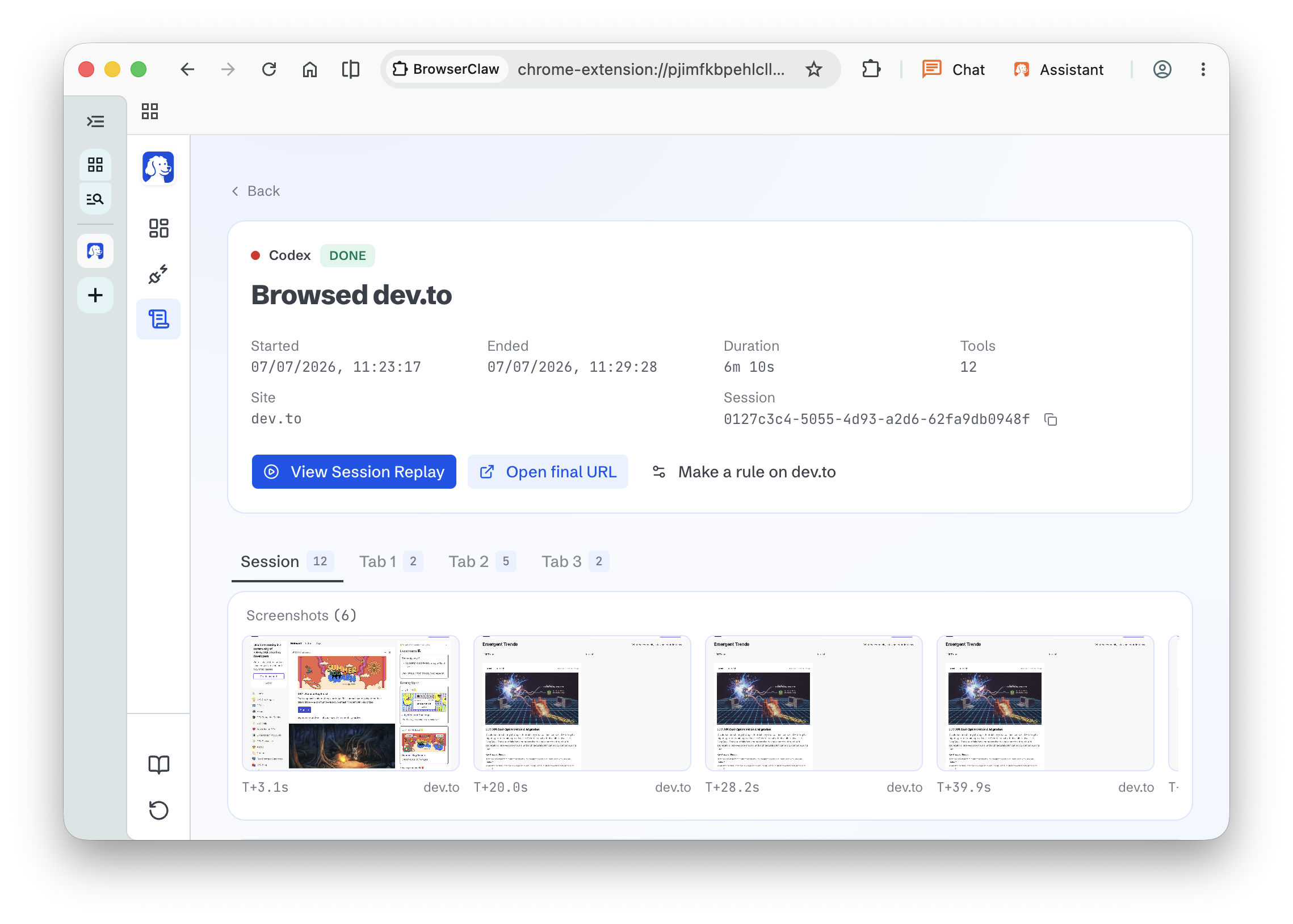 Screenshot of BrowserOS neo - showing app interface and features