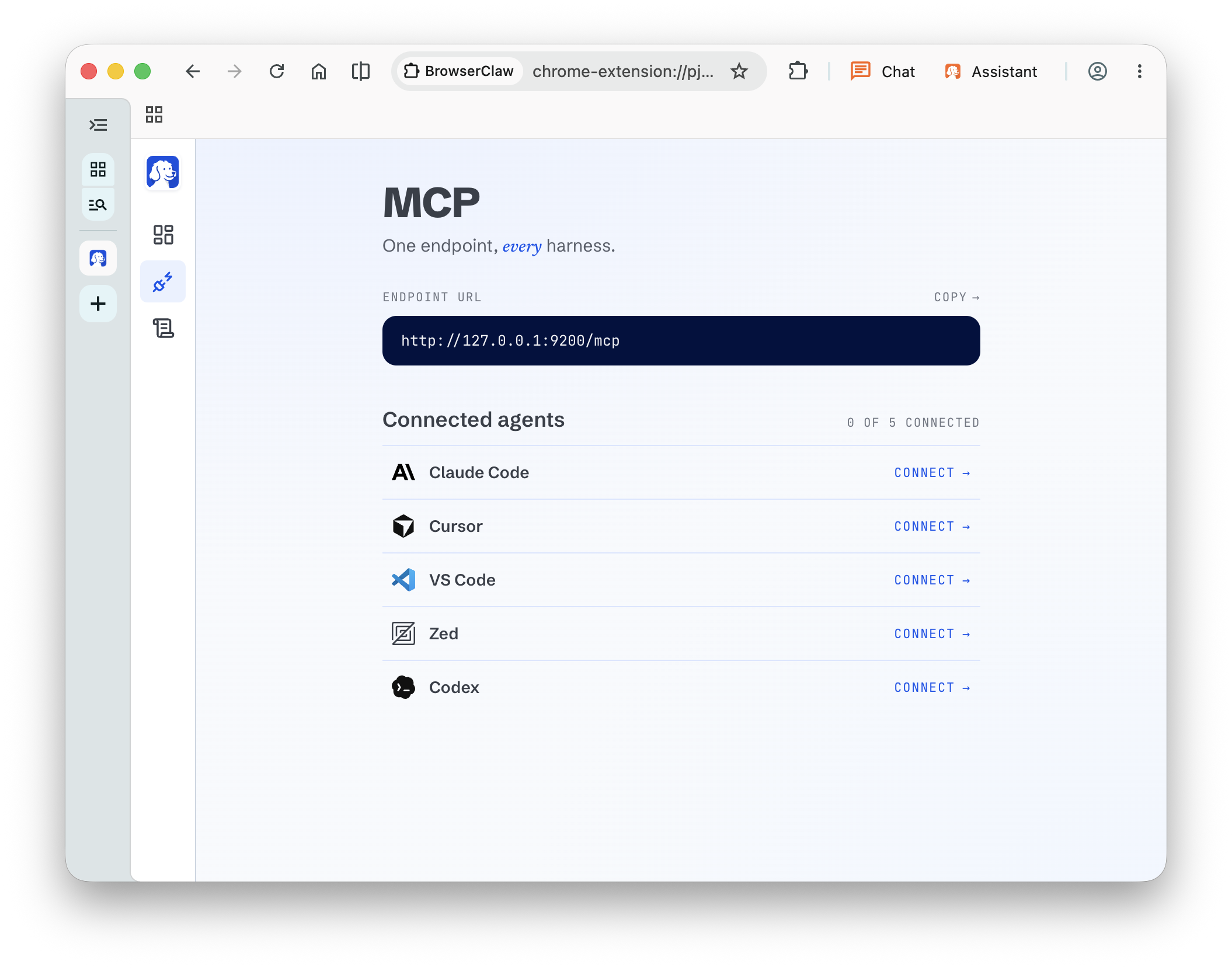 Screenshot of BrowserOS neo - showing app interface and features