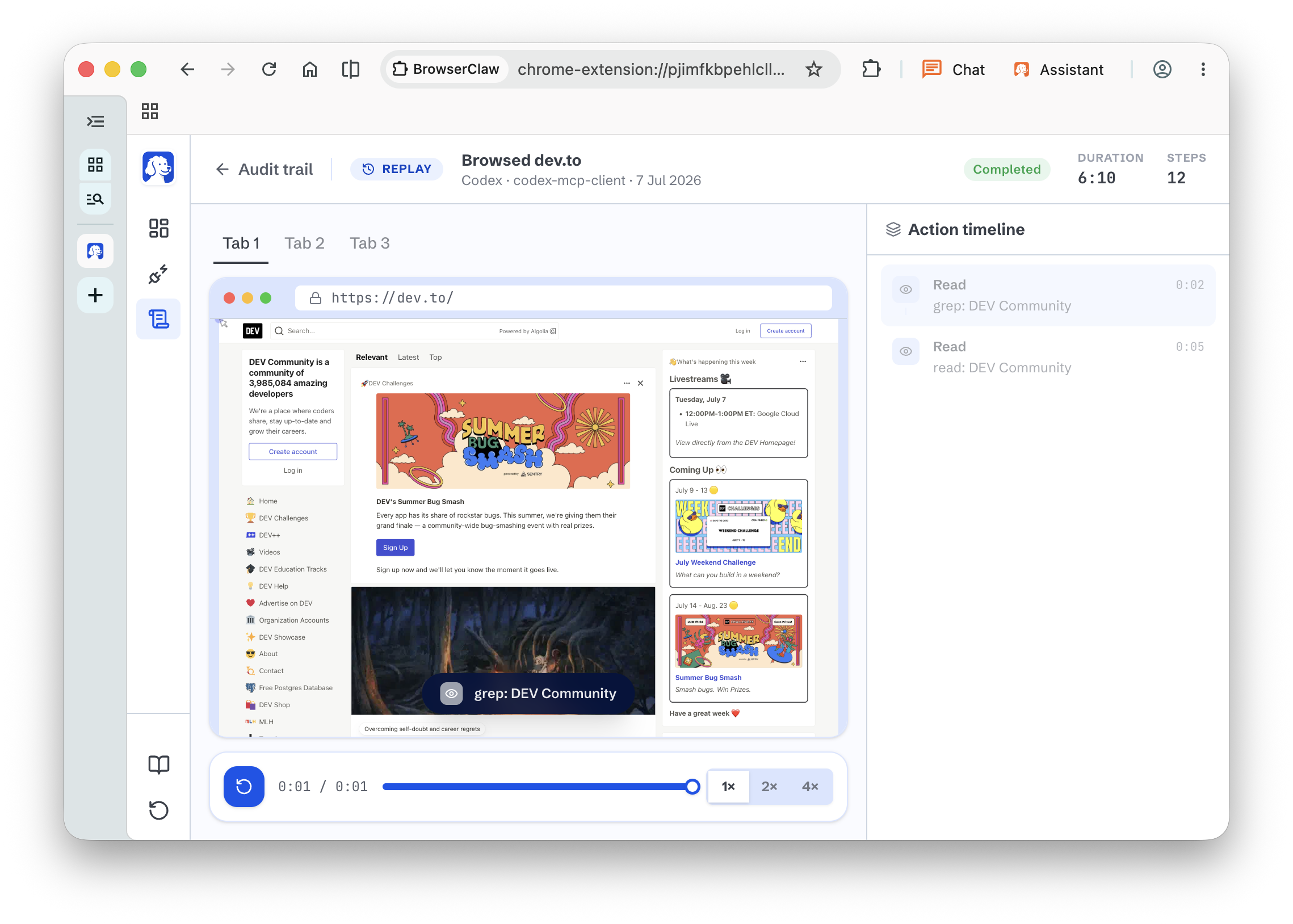 Screenshot of BrowserOS neo - showing app interface and features