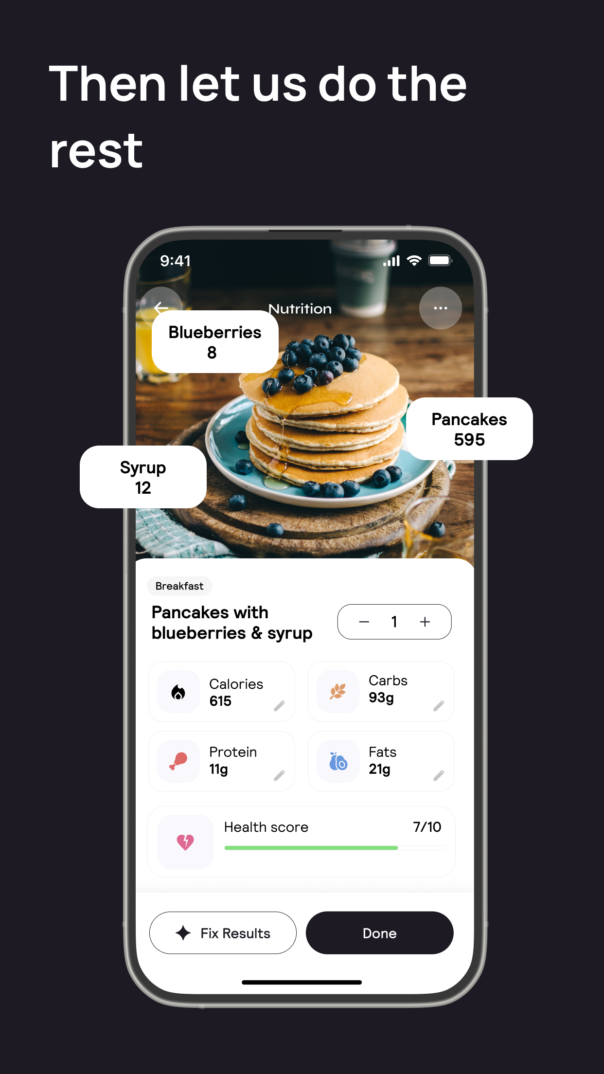 Screenshot of Cal AI - showing app interface and features