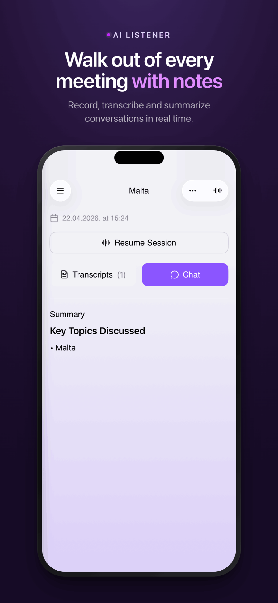 Screenshot of ChatLLM - showing app interface and features
