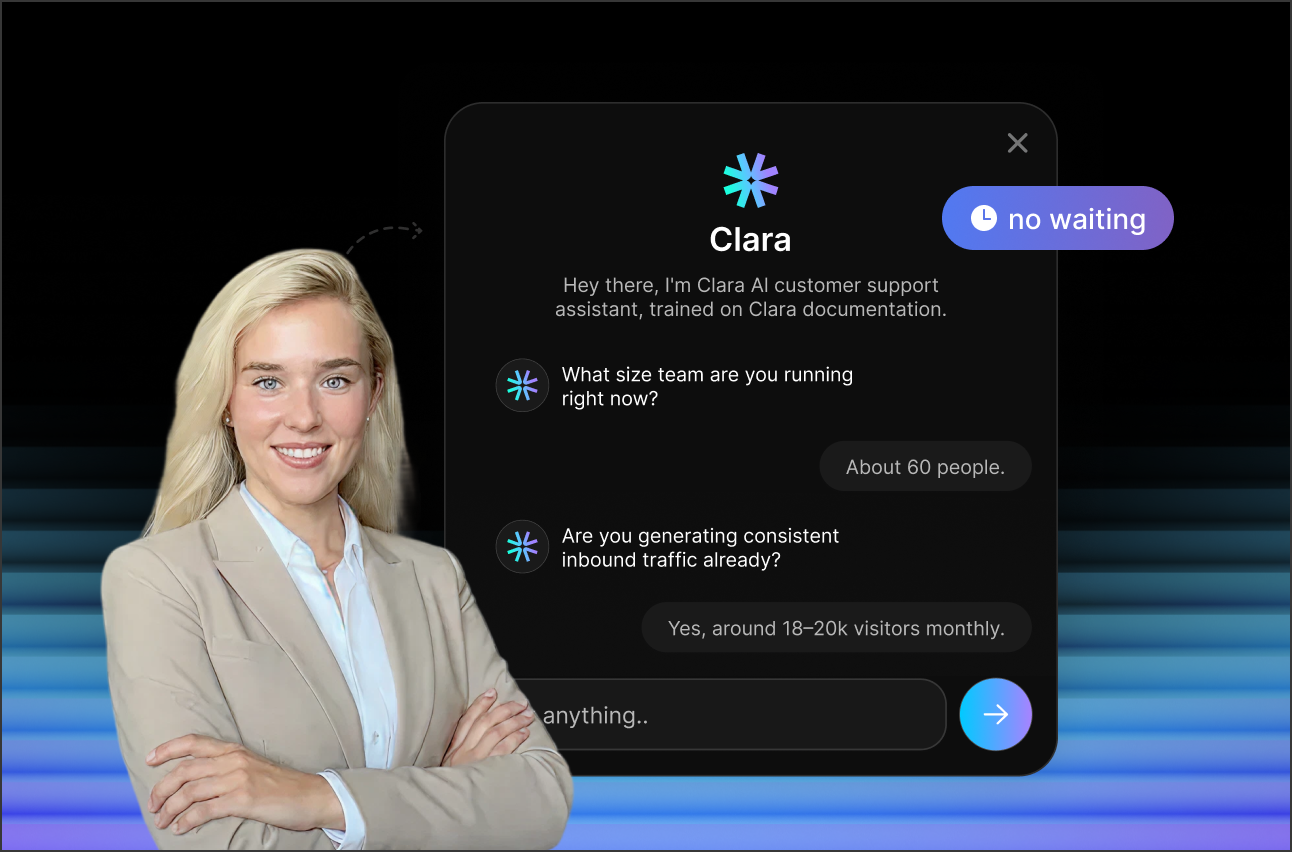 Screenshot of Clara - showing app interface and features