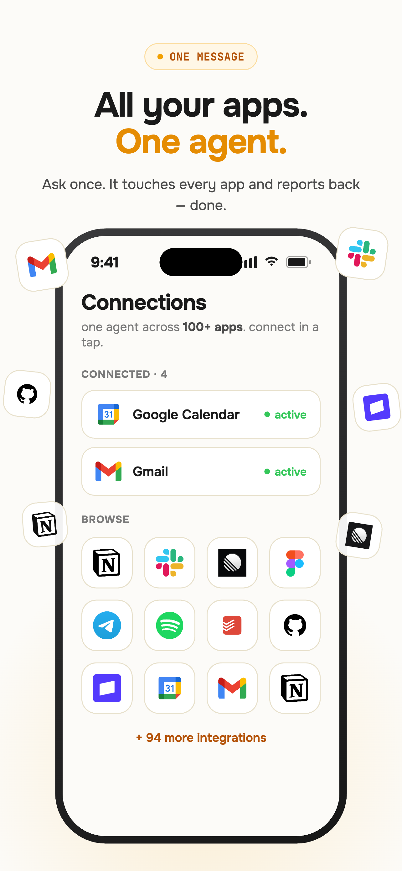 Screenshot of ClawOS - showing app interface and features