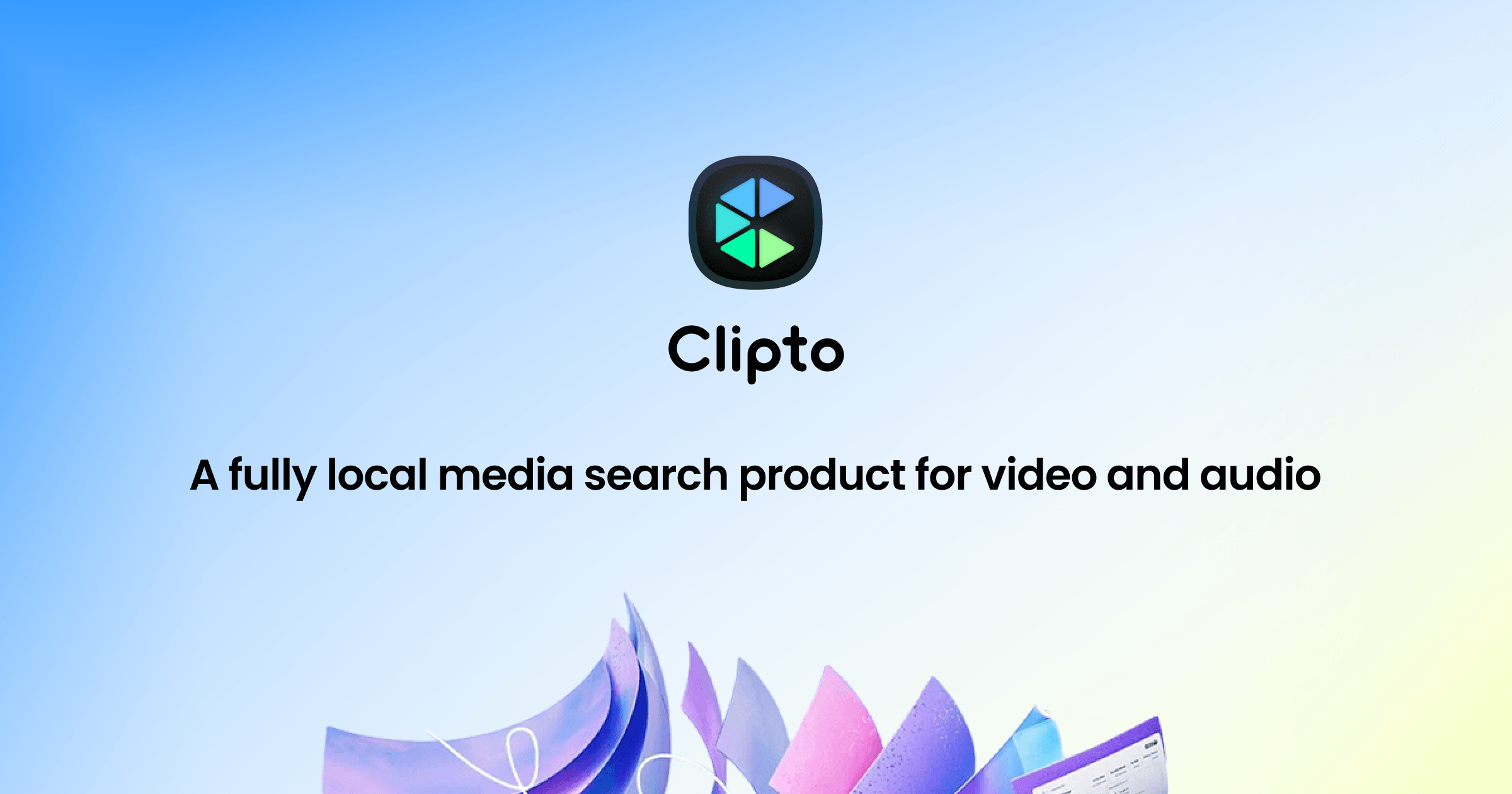 Screenshot of Clipto - showing app interface and features
