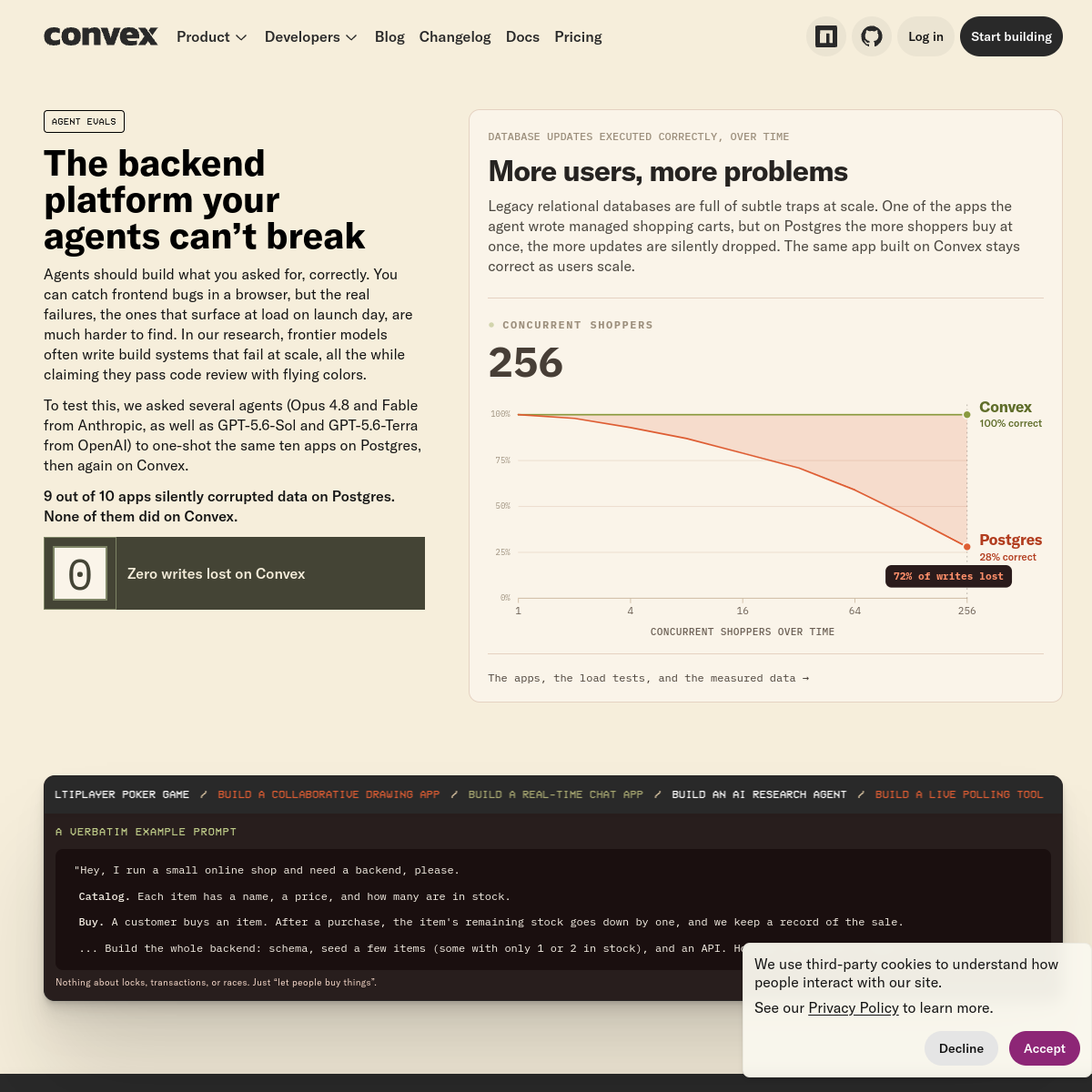 Screenshot of Convex - showing app interface and features