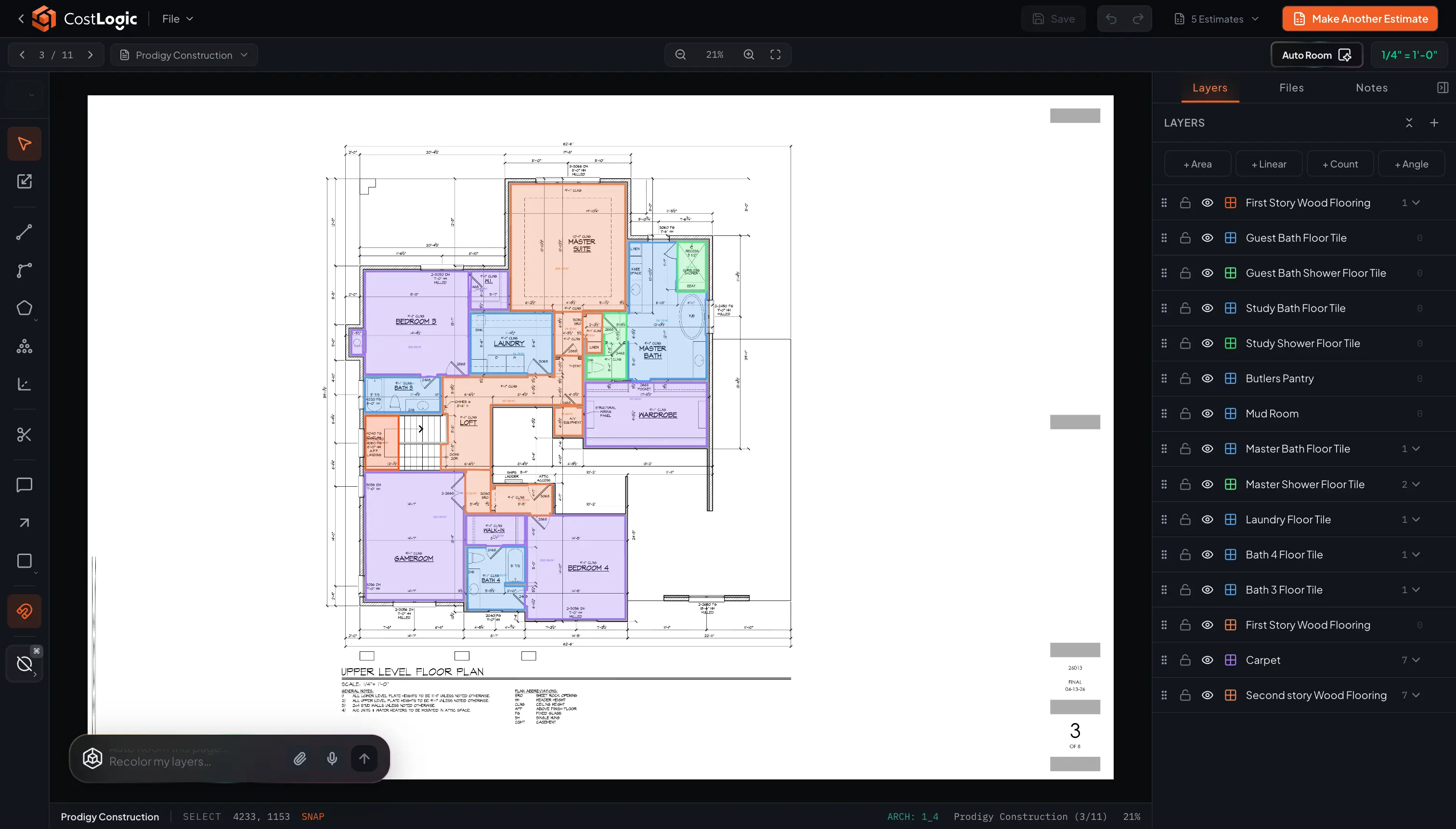 Screenshot of CostLogic - showing app interface and features