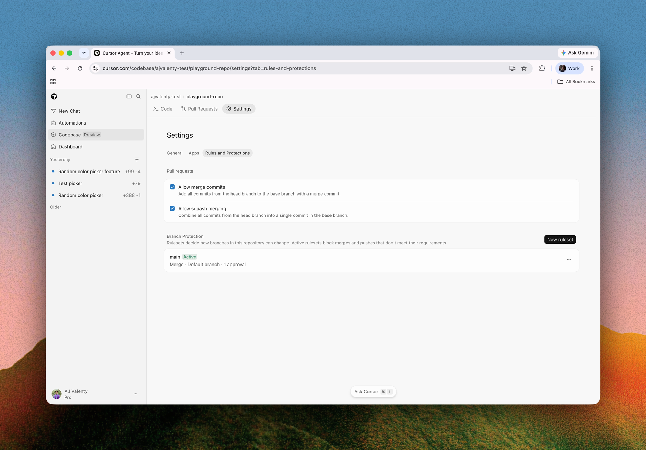 Screenshot of Cursor Origin - showing app interface and features