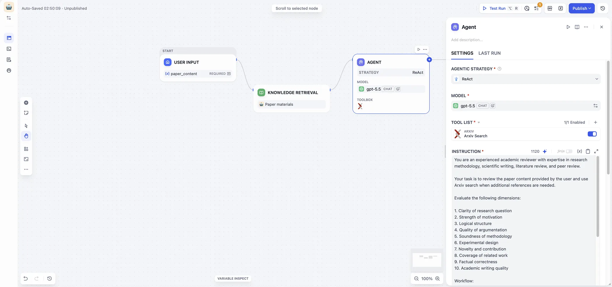 Screenshot of Dify - showing app interface and features
