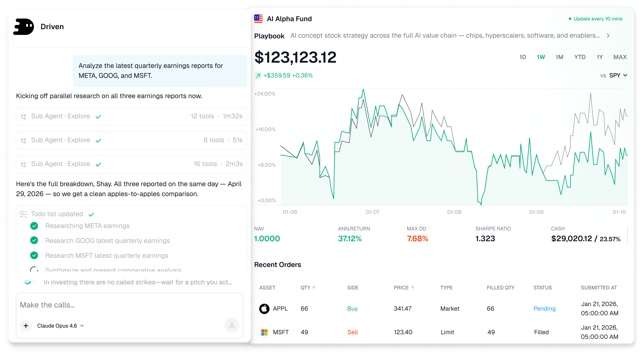 Screenshot of Driven - showing app interface and features