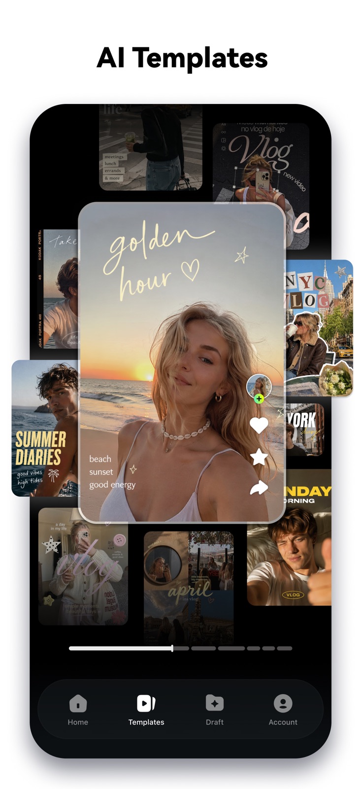 Screenshot of Filmora - showing app interface and features
