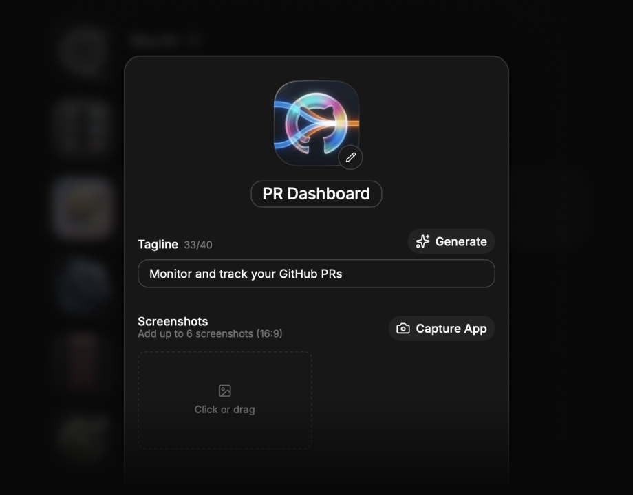 Screenshot of Glaze by Raycast - showing app interface and features