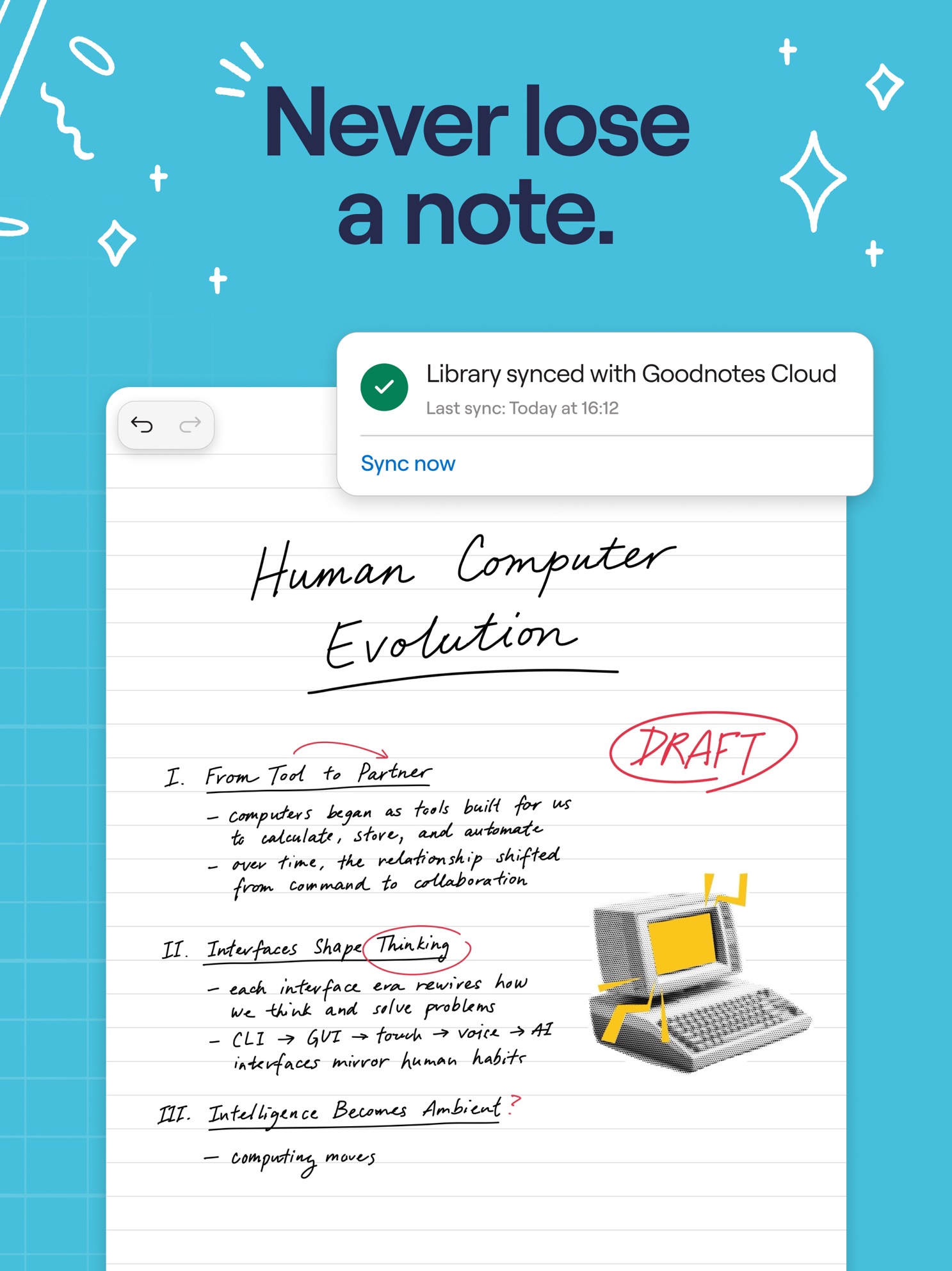 Screenshot of Goodnotes - showing app interface and features