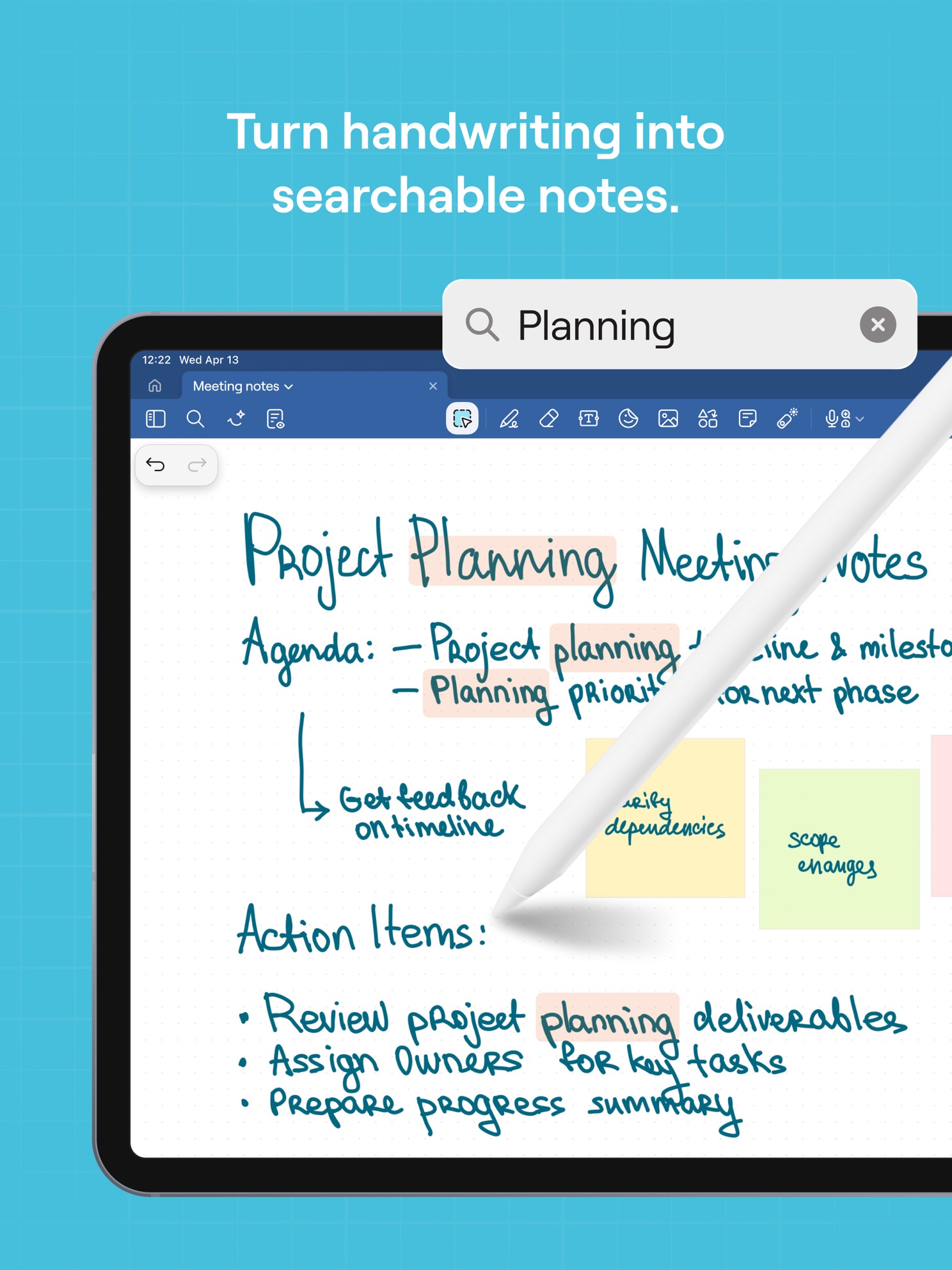 Screenshot of Goodnotes - showing app interface and features