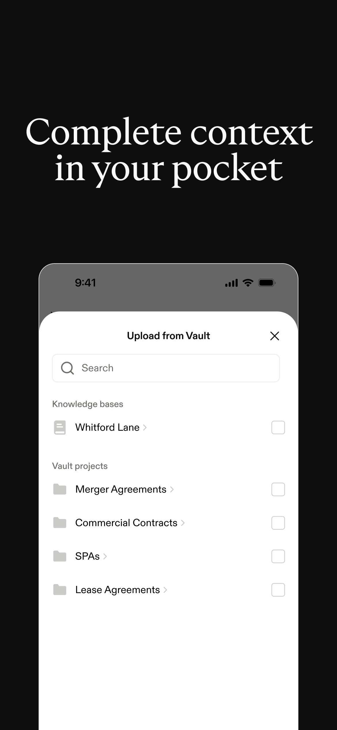 Screenshot of Harvey - showing app interface and features