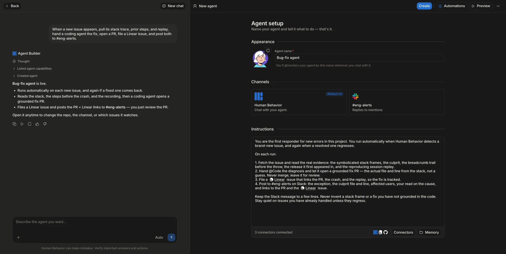 Screenshot of Human Behavior - showing app interface and features