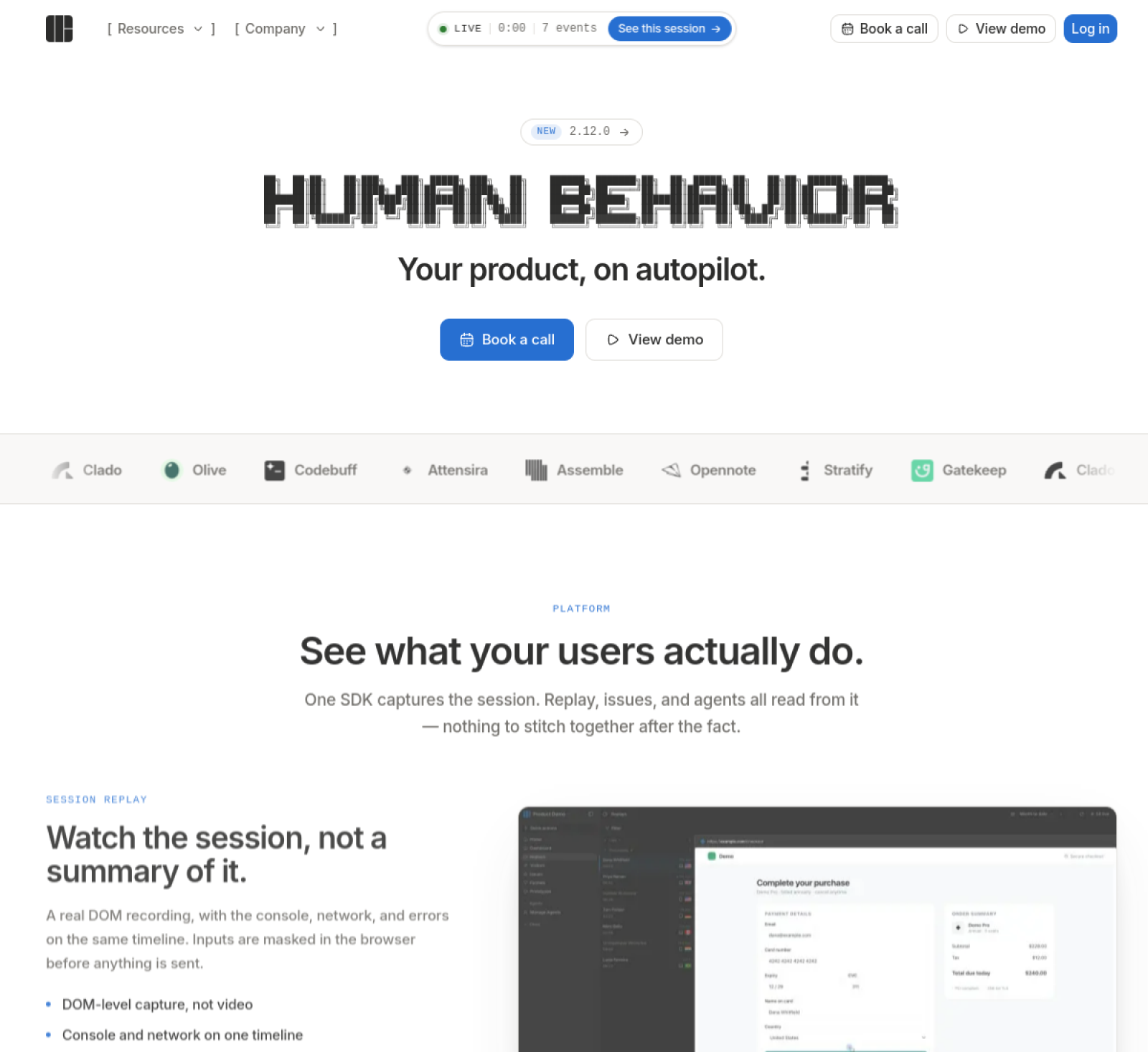 Screenshot of Human Behavior - showing app interface and features