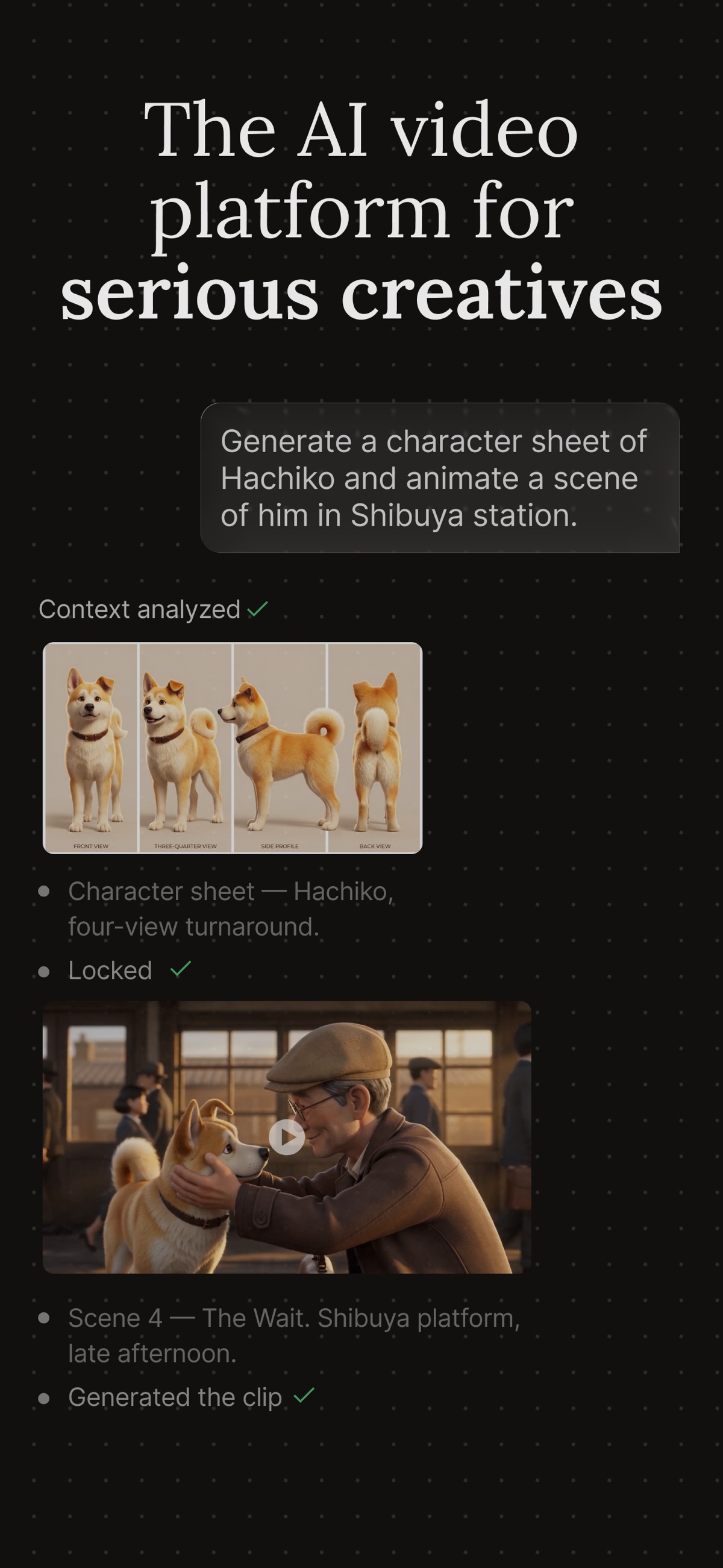 Screenshot of InVideo - showing app interface and features