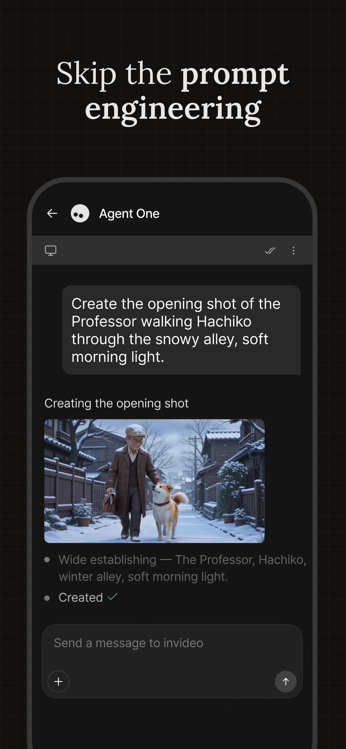 Screenshot of InVideo - showing app interface and features