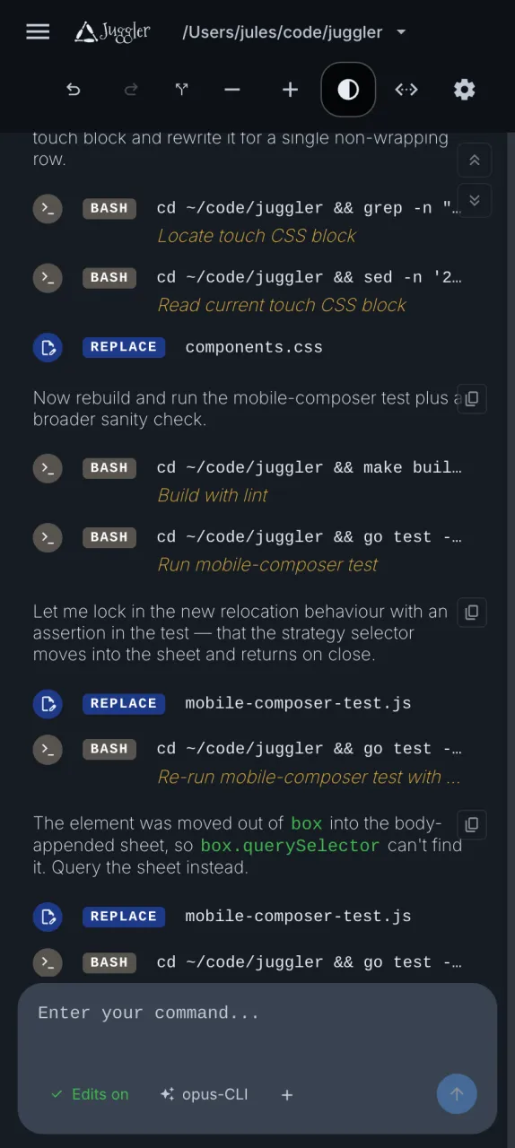Screenshot of Juggler - showing app interface and features