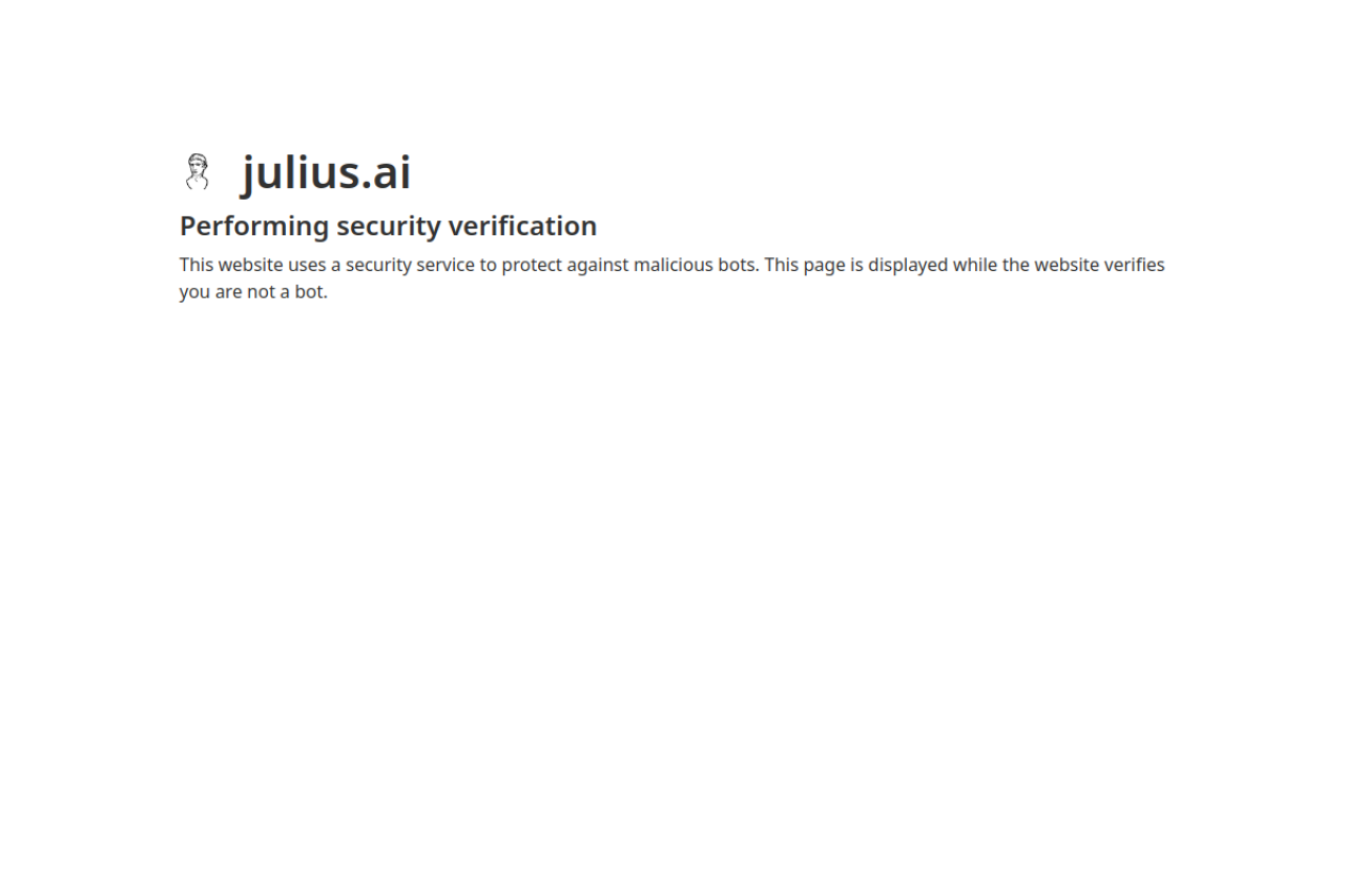 Screenshot of Julius AI - showing app interface and features
