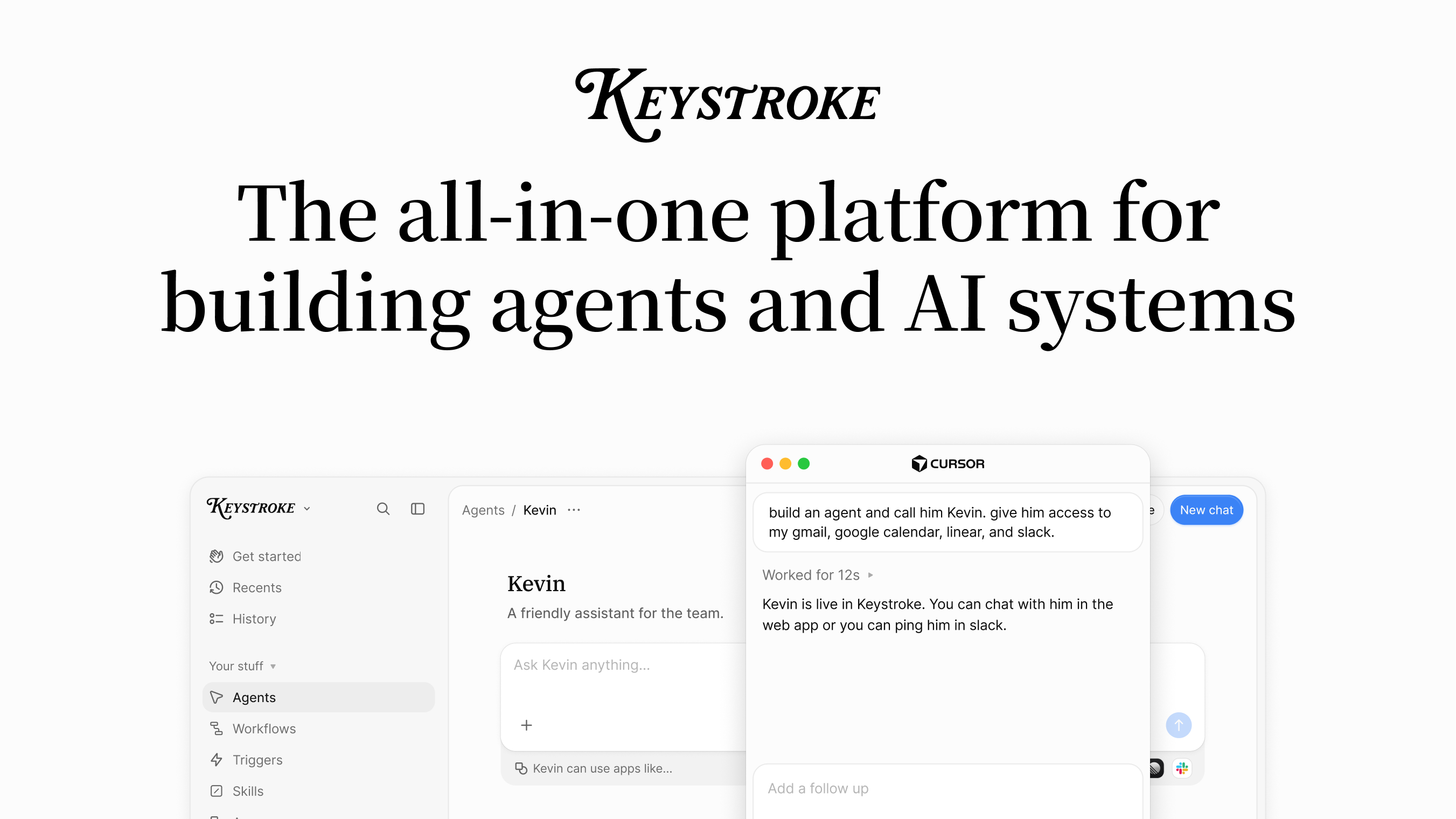Screenshot of Keystroke - showing app interface and features