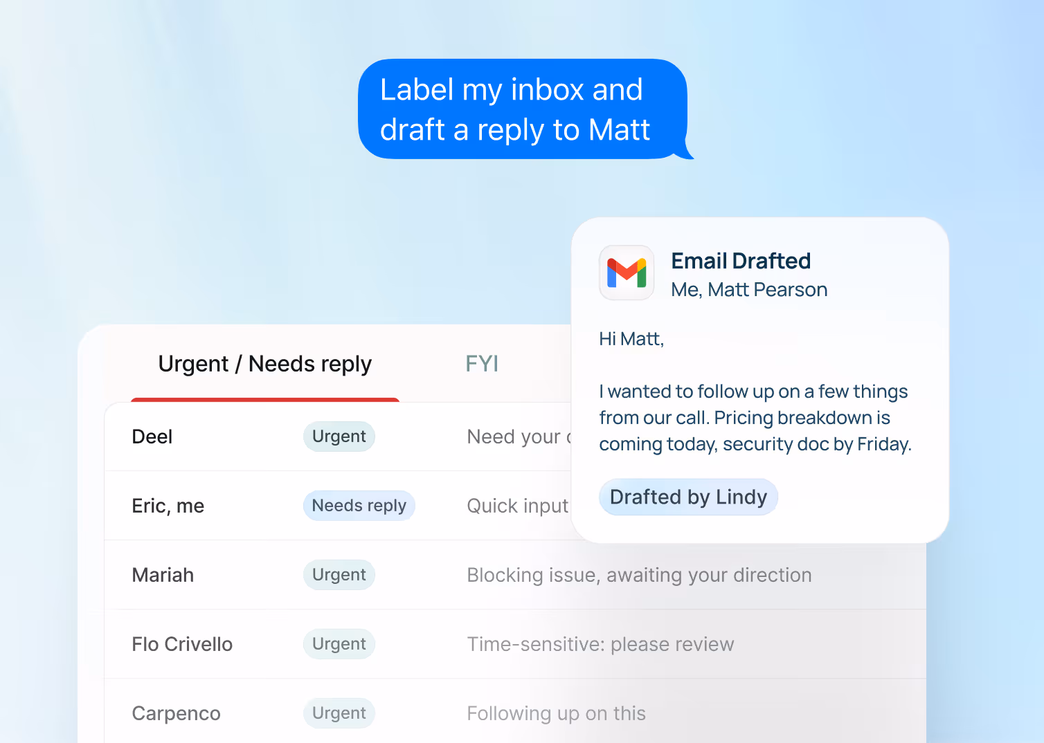 Screenshot of Lindy - showing app interface and features