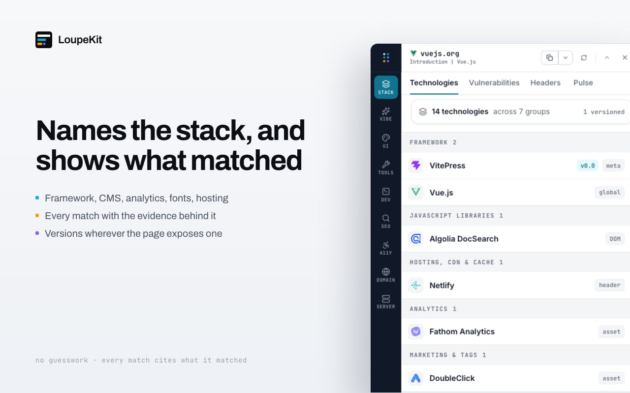 Screenshot of LoupeKit - showing app interface and features