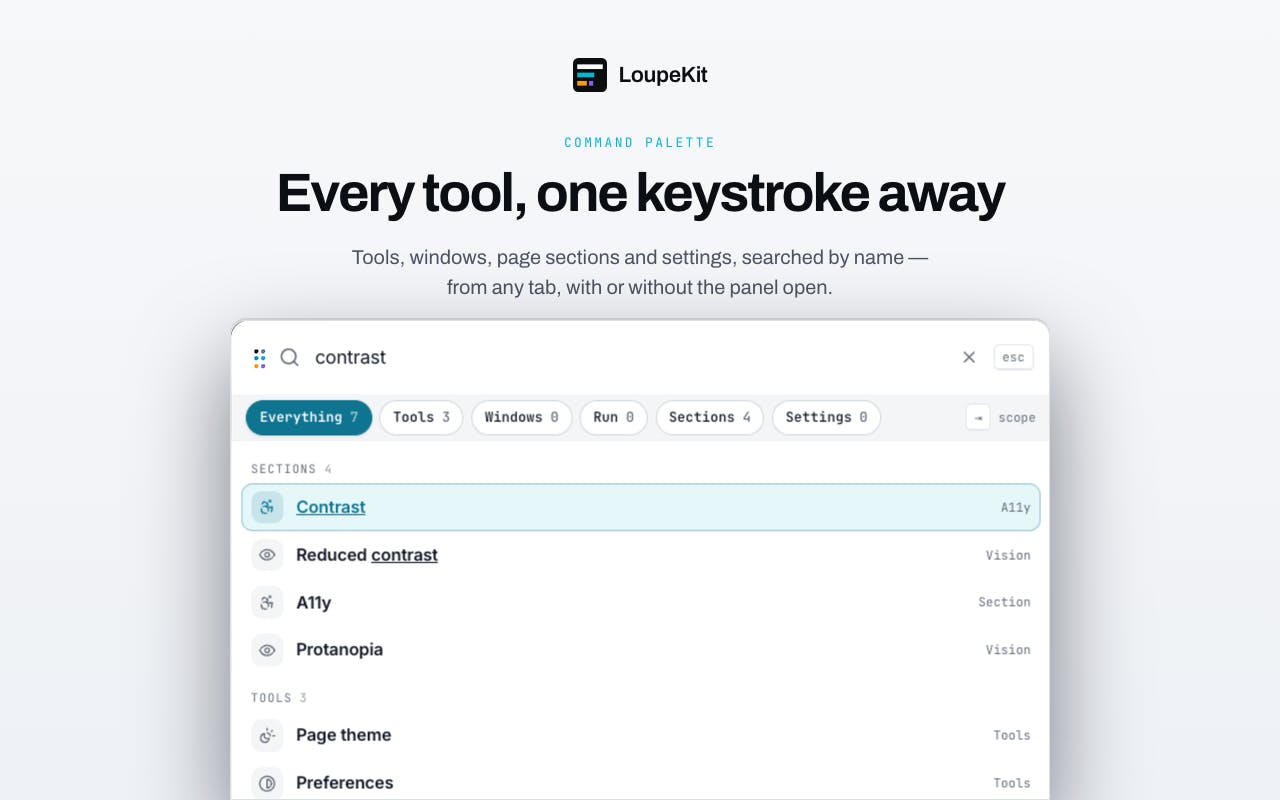 Screenshot of LoupeKit - showing app interface and features