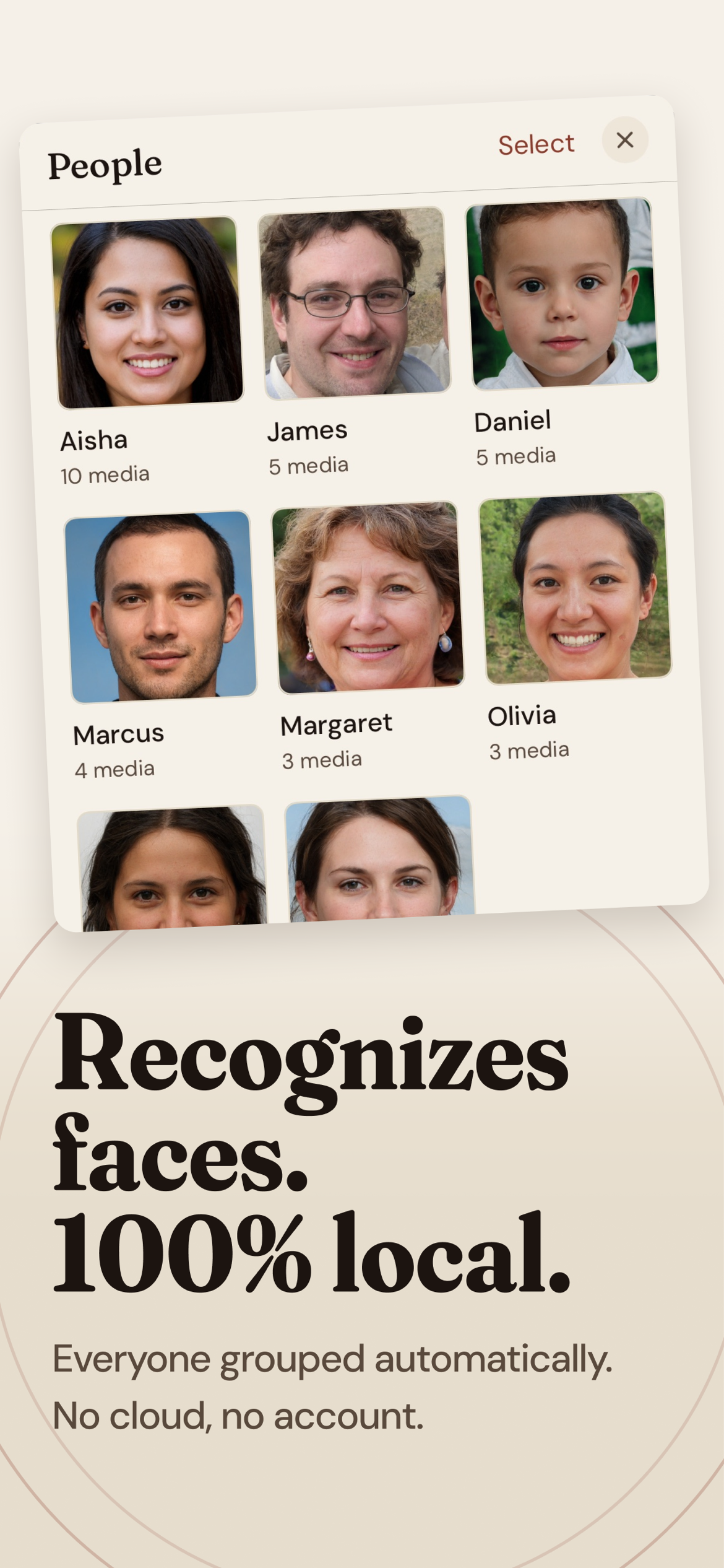 Screenshot of Memoria - showing app interface and features