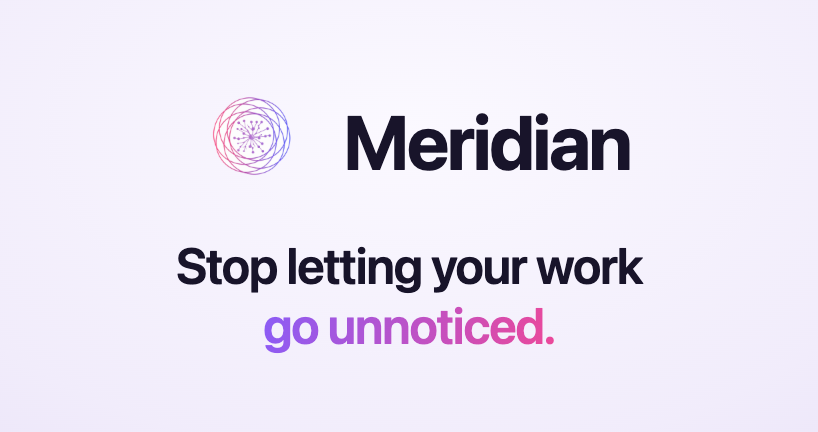 Screenshot of Meridian - showing app interface and features