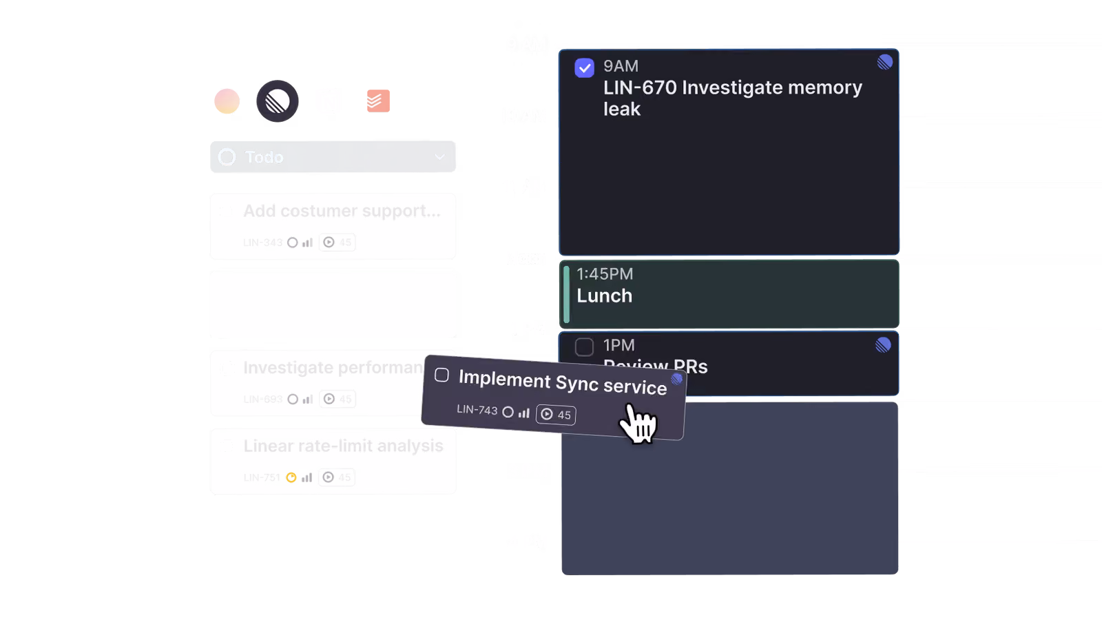 Screenshot of Morgen - showing app interface and features