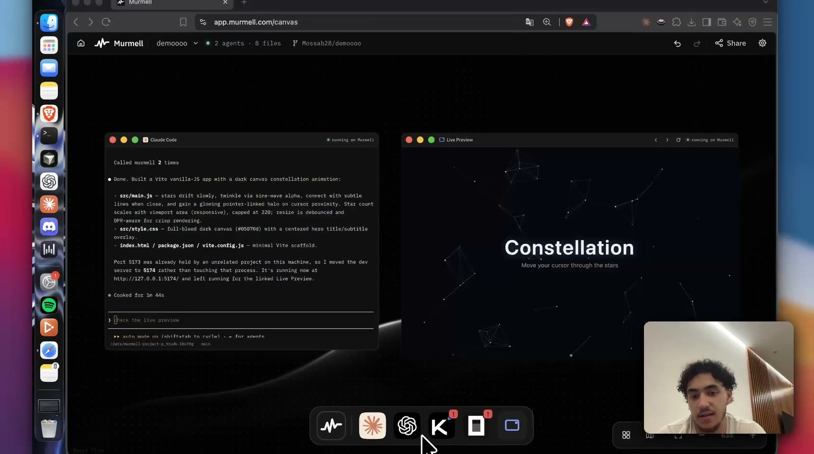 Screenshot of Murmell - showing app interface and features