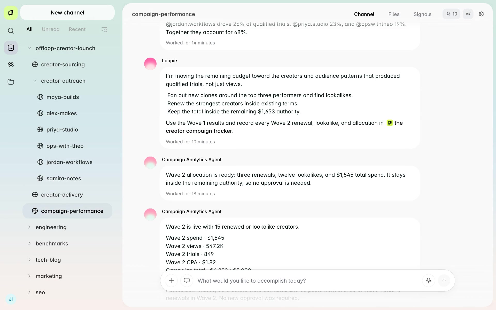 Screenshot of Offloop - showing app interface and features