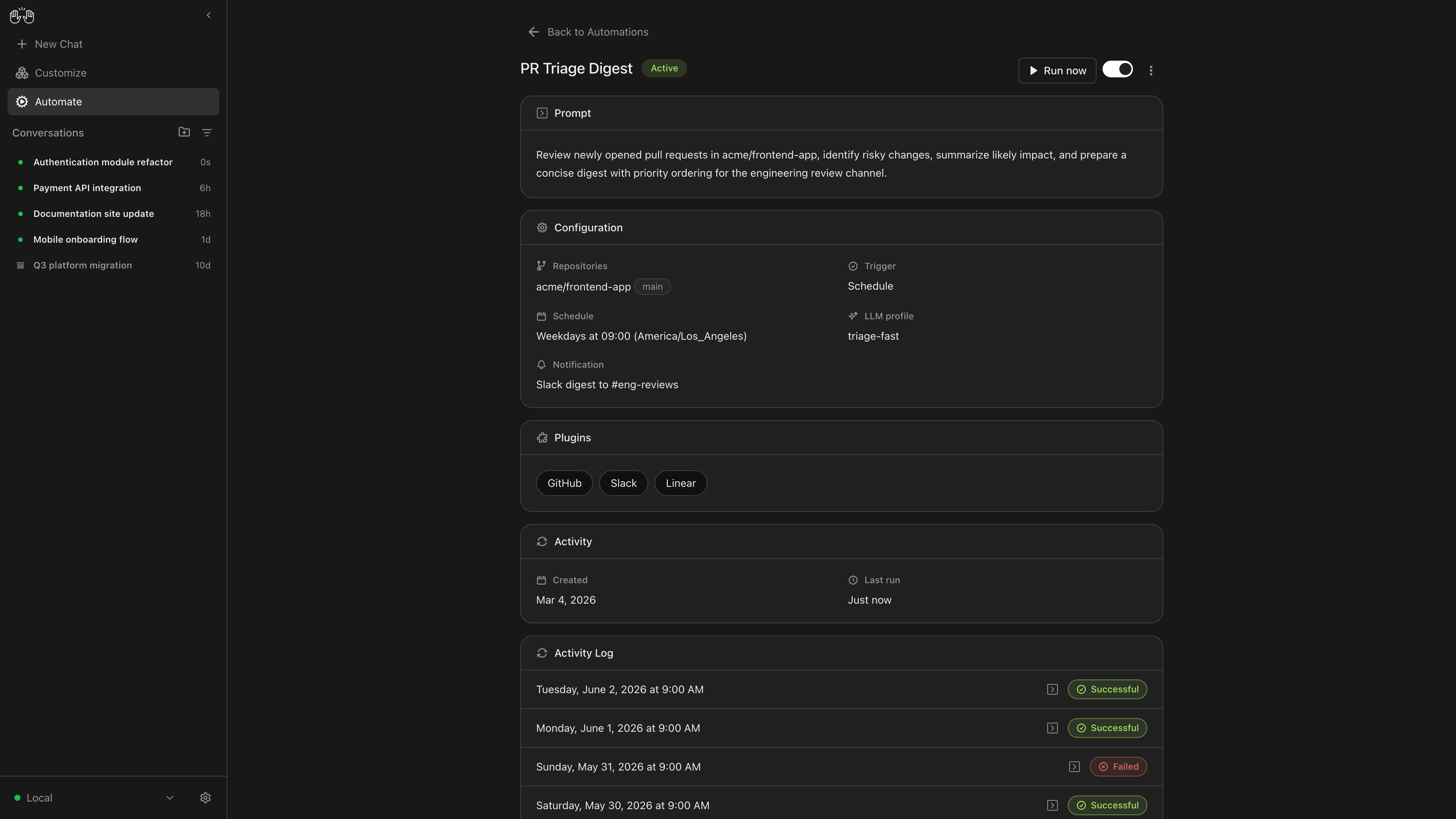 Screenshot of OpenHands - showing app interface and features