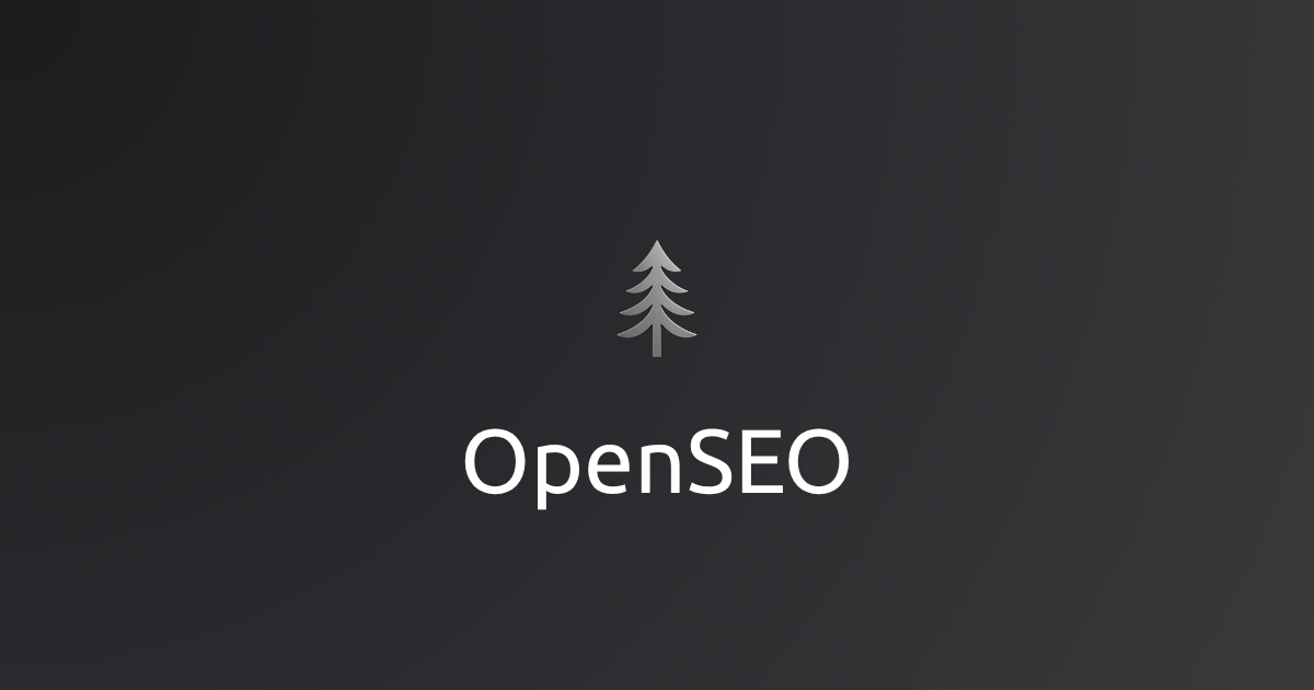 Screenshot of OpenSEO - showing app interface and features