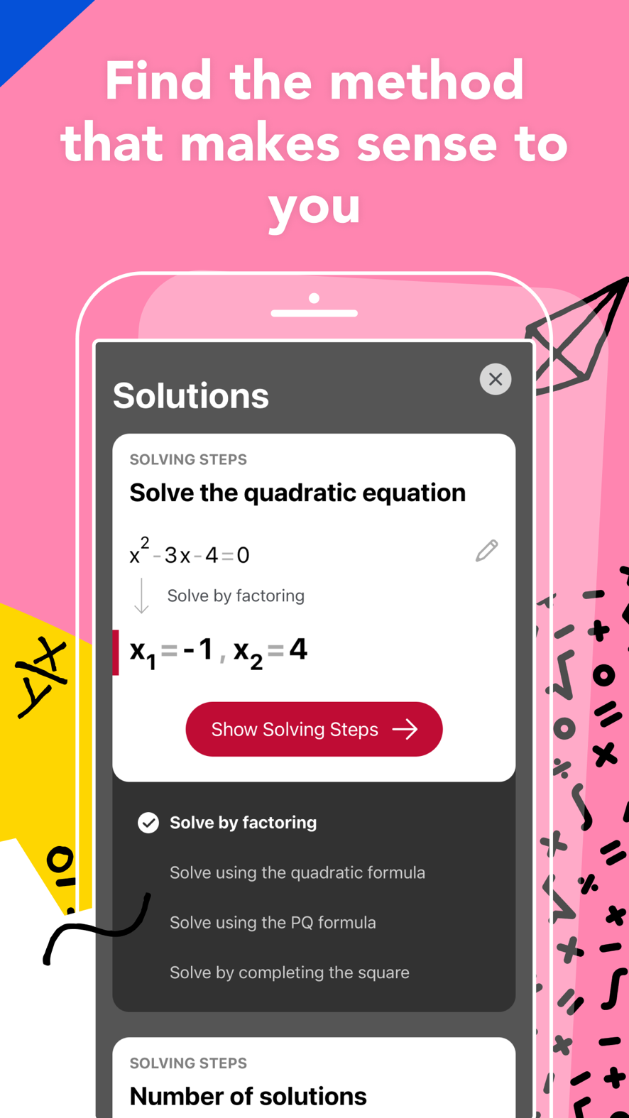 Screenshot of Photomath - showing app interface and features