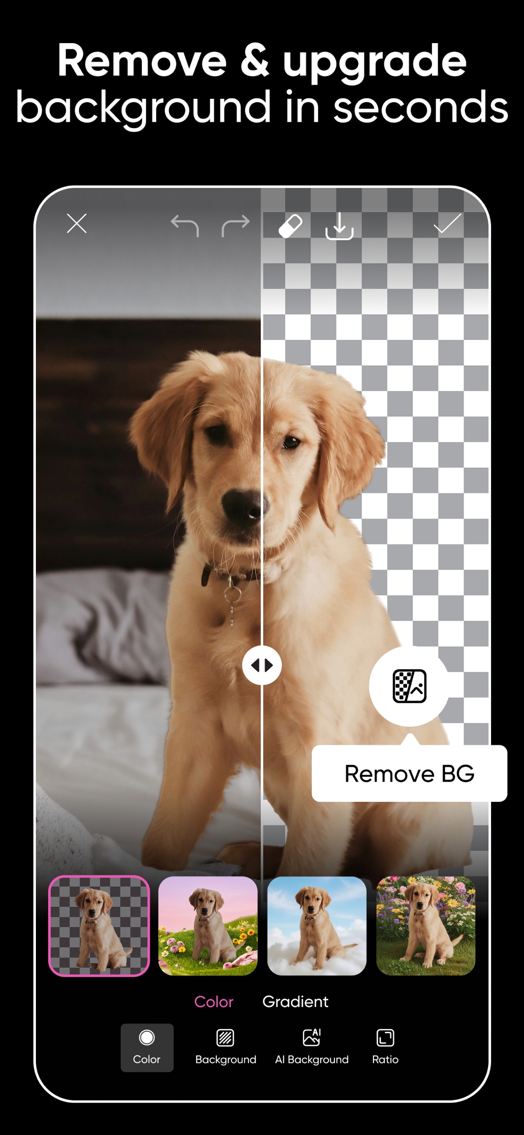 Screenshot of Picsart - showing app interface and features