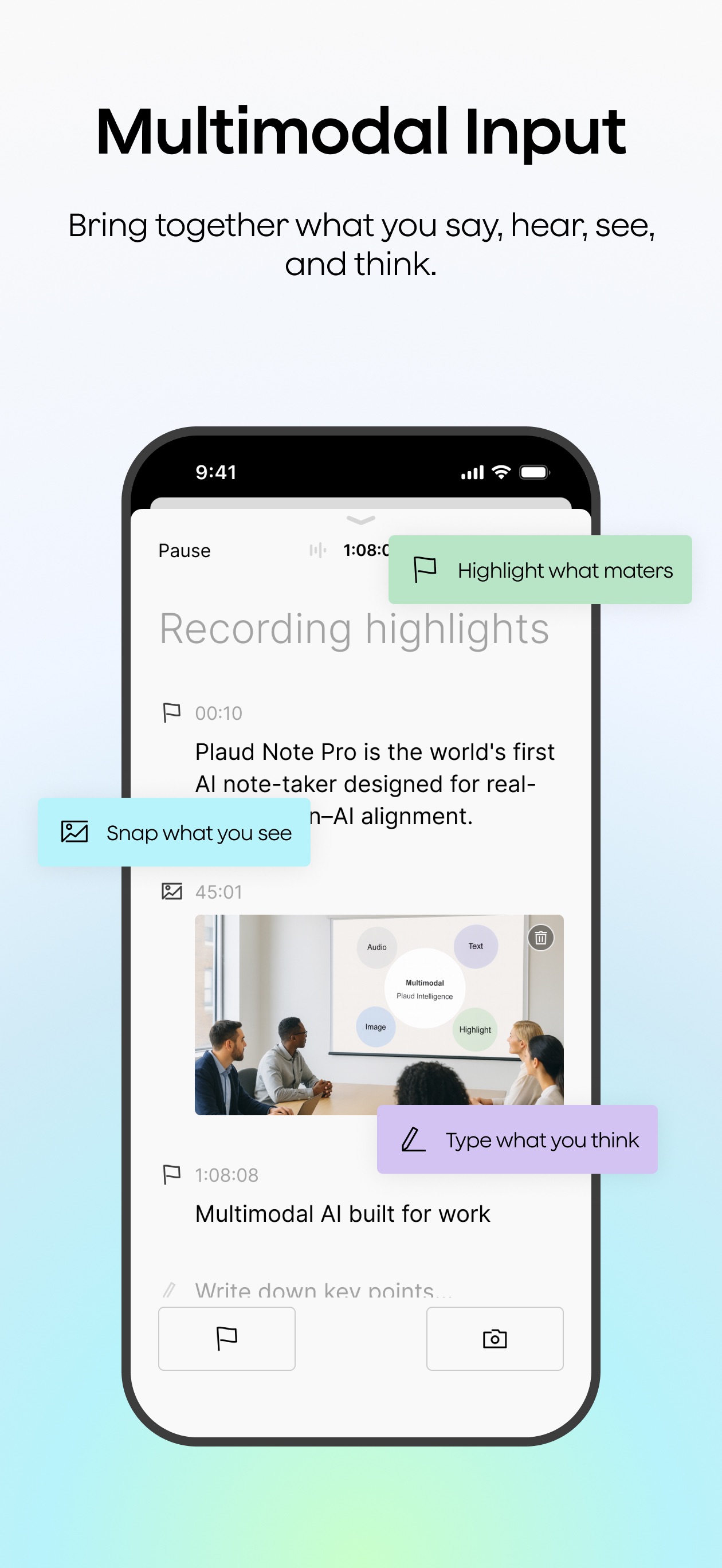 Screenshot of Plaud - showing app interface and features
