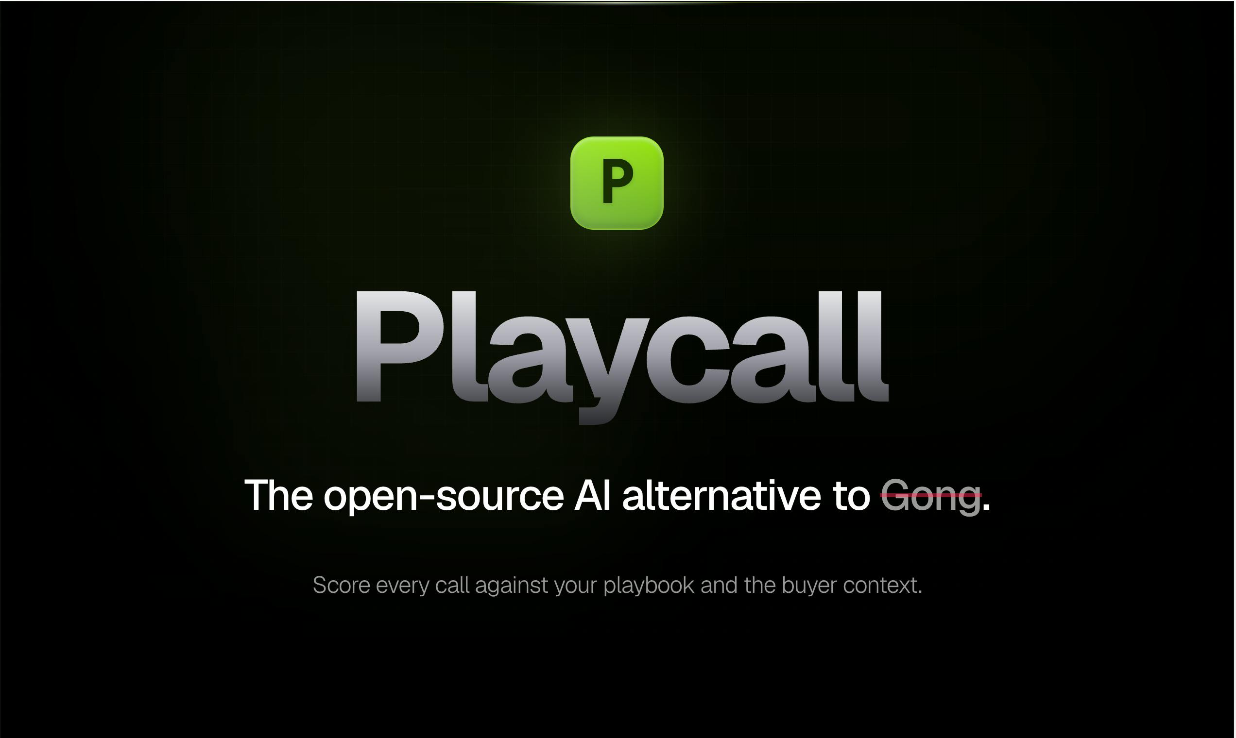Screenshot of Playcall - showing app interface and features