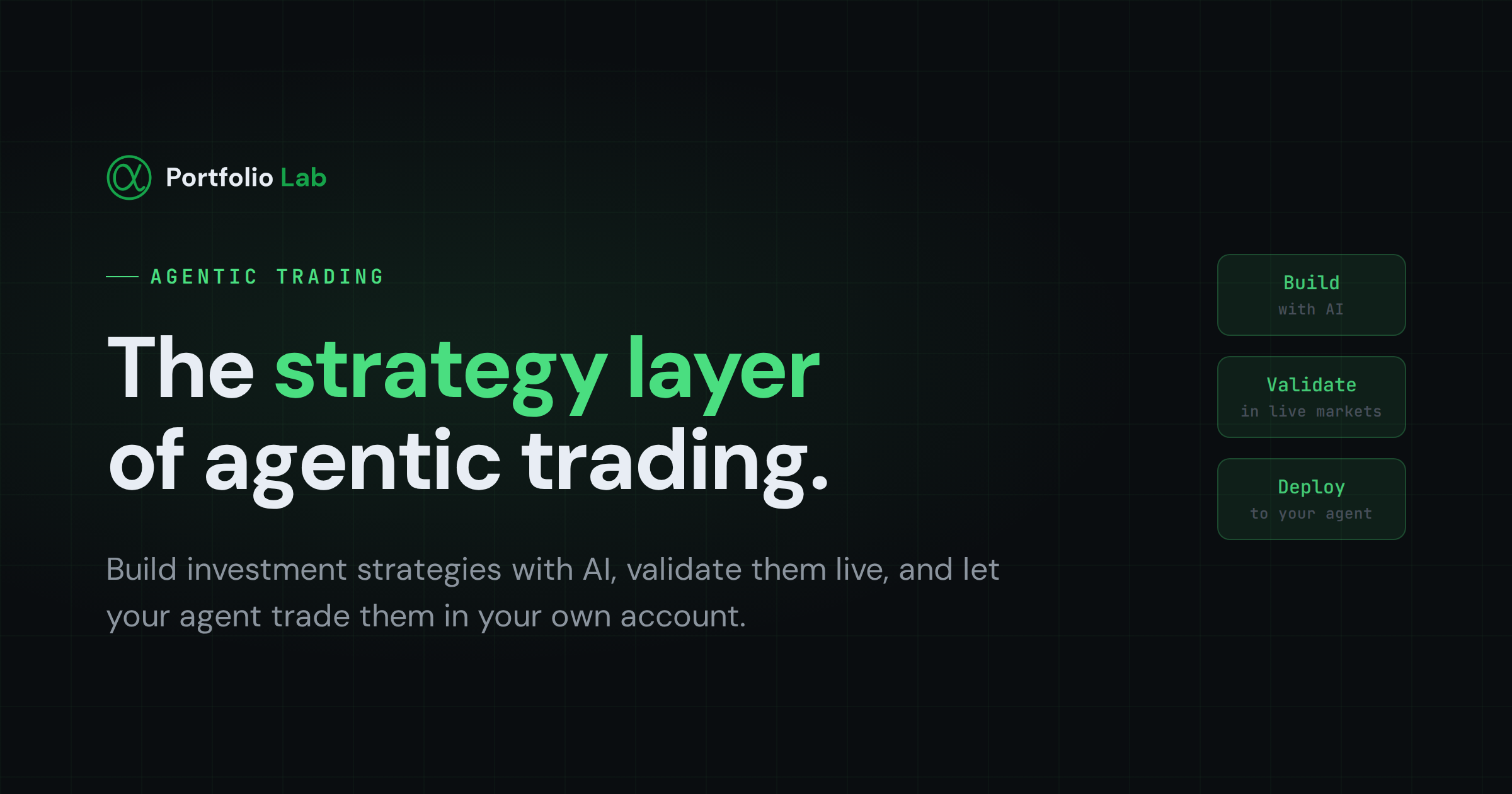 Screenshot of Portfolio Lab - showing app interface and features