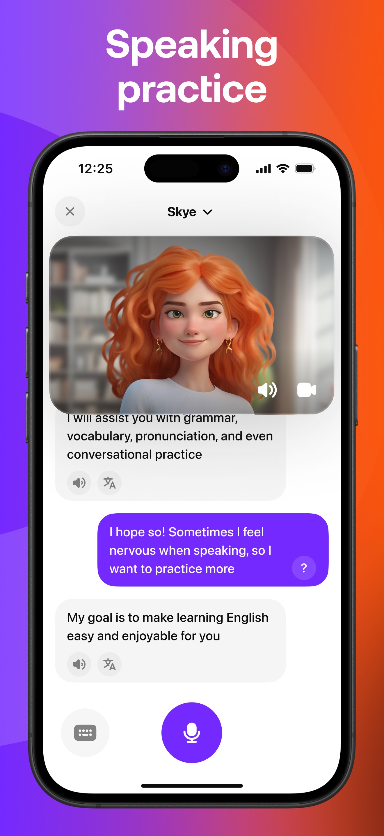 Screenshot of Praktika - showing app interface and features