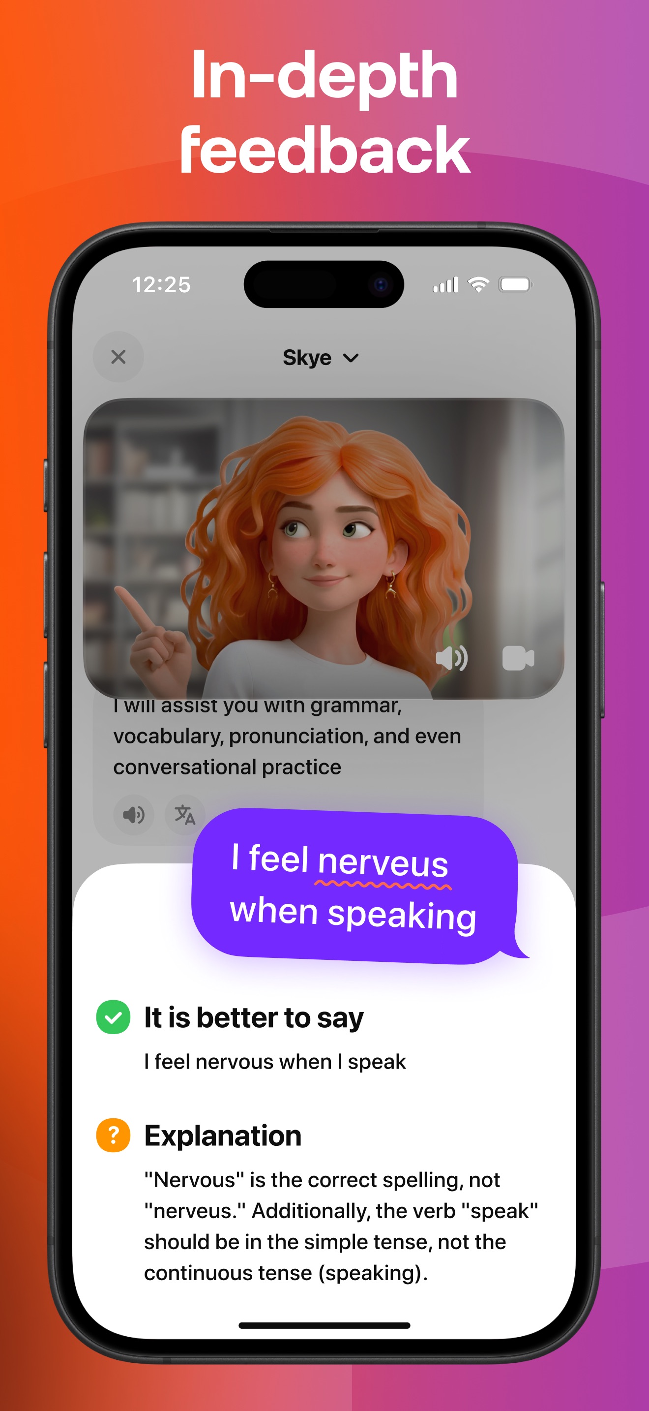 Screenshot of Praktika - showing app interface and features