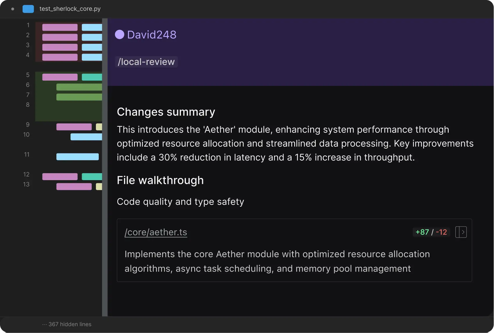 Screenshot of Qodo - showing app interface and features